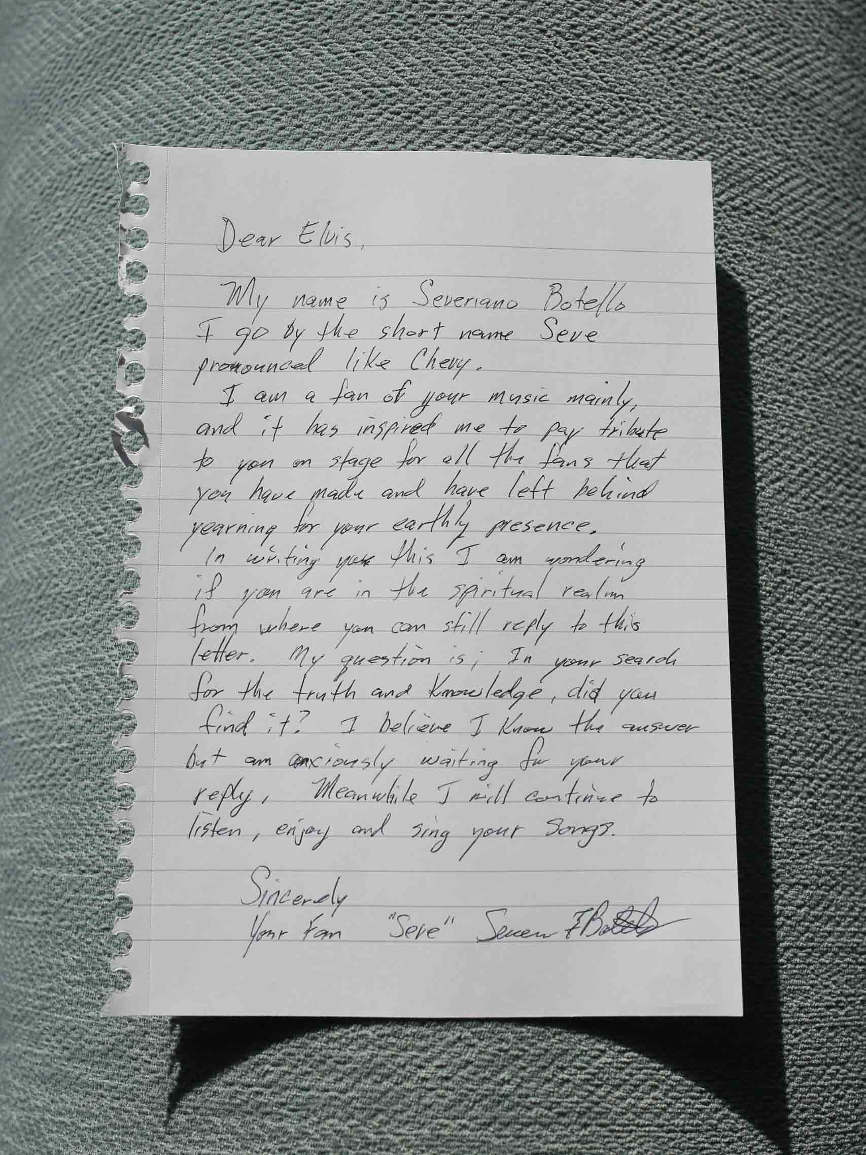  Severiano's letter to Elvis 