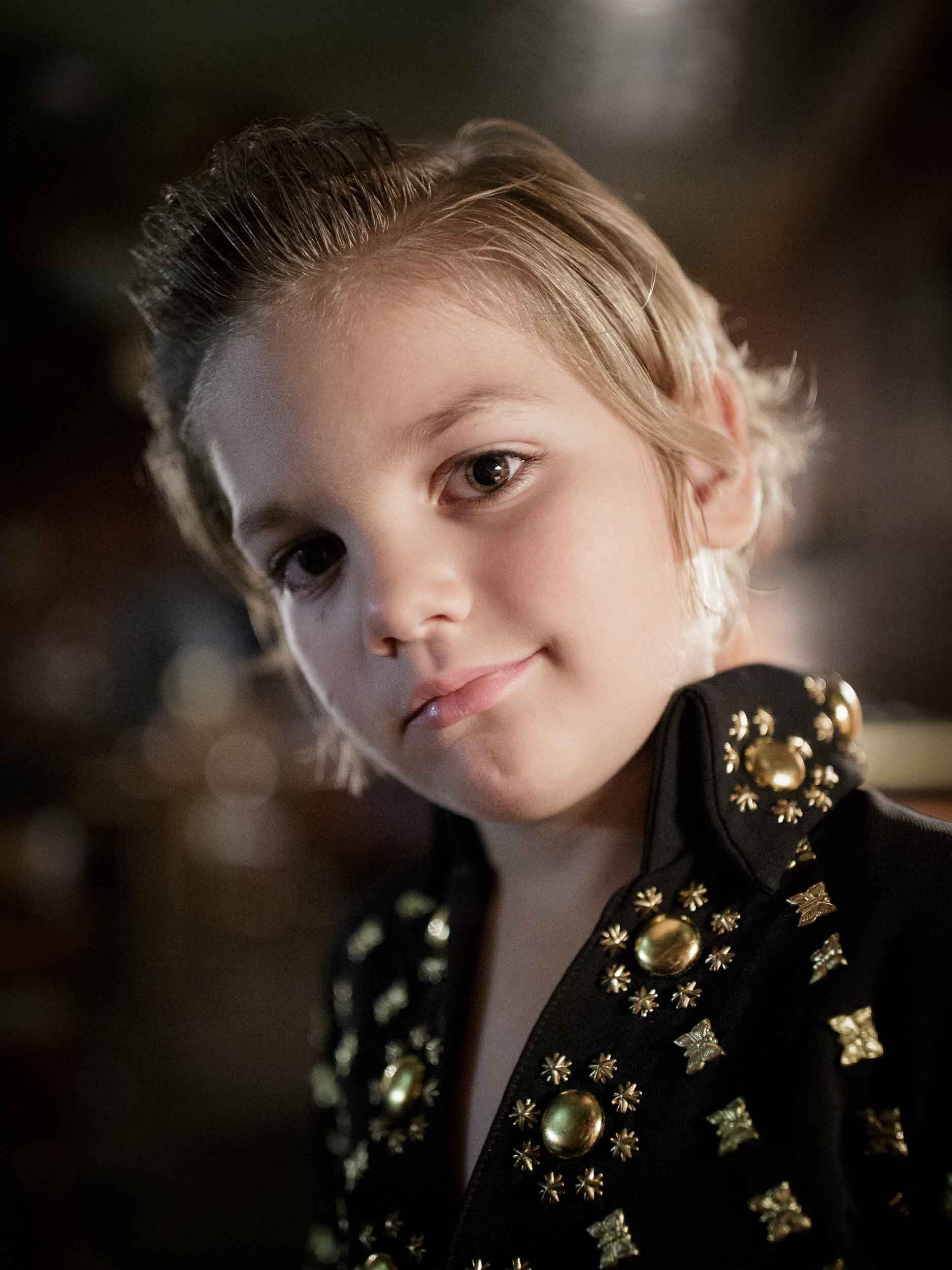  Cooper Lee Perkins, 7, Elvis tribute artist. His mom said that Cooper's first words were, "momma - dadda - Evis."  