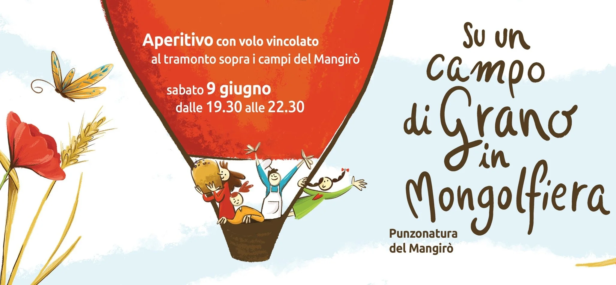 Su un campo di grano in mongolfiera, la Punzonatura del Mangirò!