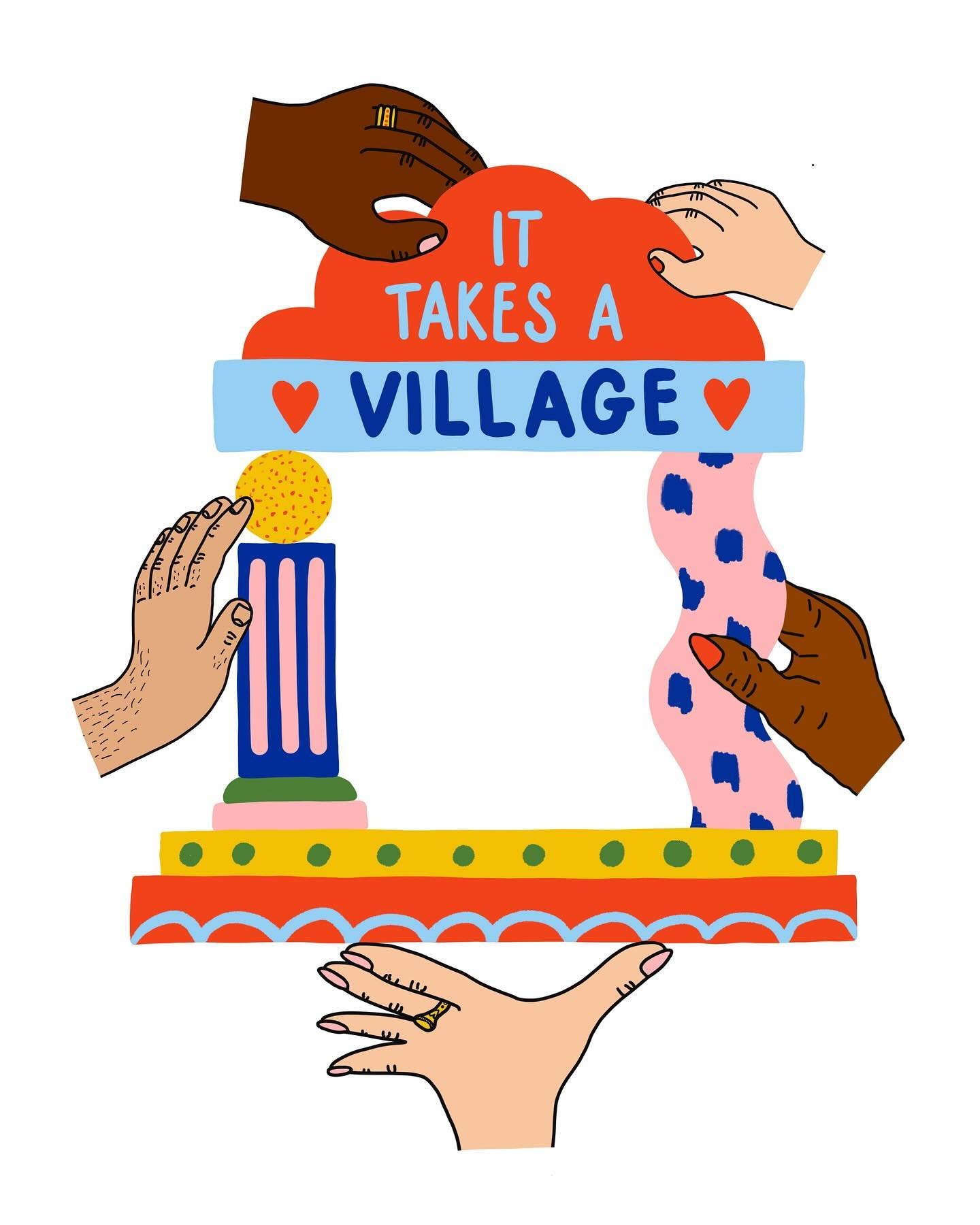 Such a pleasure to create this logo for @ittakesavillage.playcafe - a new play cafe &amp; so much more opening in Walthamstow 🔜 watch this space! 👀 Thanks Roz &amp; Charleen for trusting me with this! 👍🏼 💕 ✏️ and big@thanks for @houseofjuba 💛