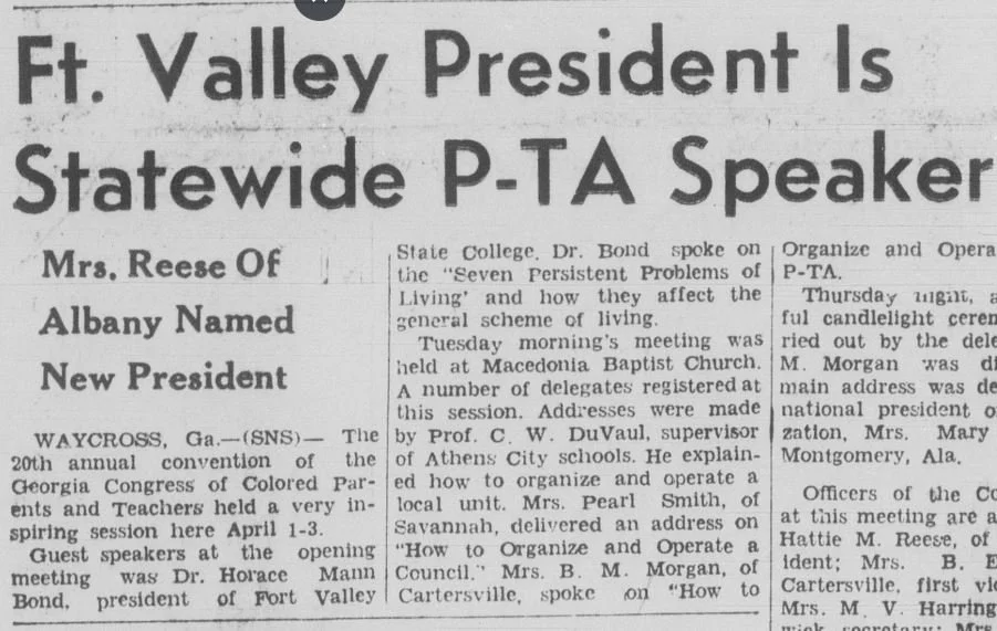 "Ft. Valley President Is Statewide P-TA Speaker"