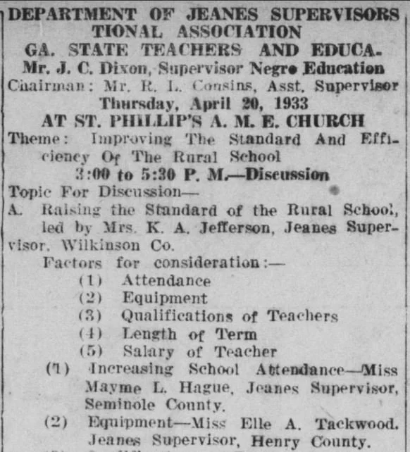 "DEPARTMENT OF JEANES SUPERVISORS"