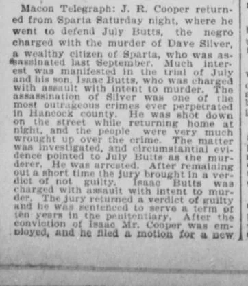 "ITEMS IN THE THREE STATES. GEORGIA, FLORIDA AND SOUTH CAROLINA BREIFLY PARAGRAPHED: Macon Telegraph"