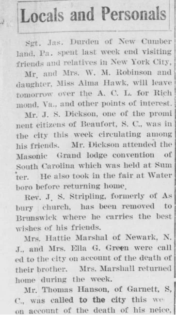 "Locals and Personals"