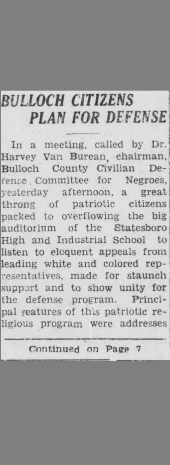 "BULLOCH CITIZENS PLAN FOR DEFENSE"