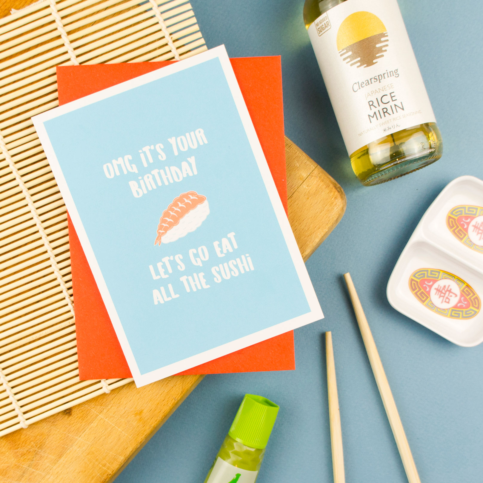 SUSHI BIRTHDAY CARD