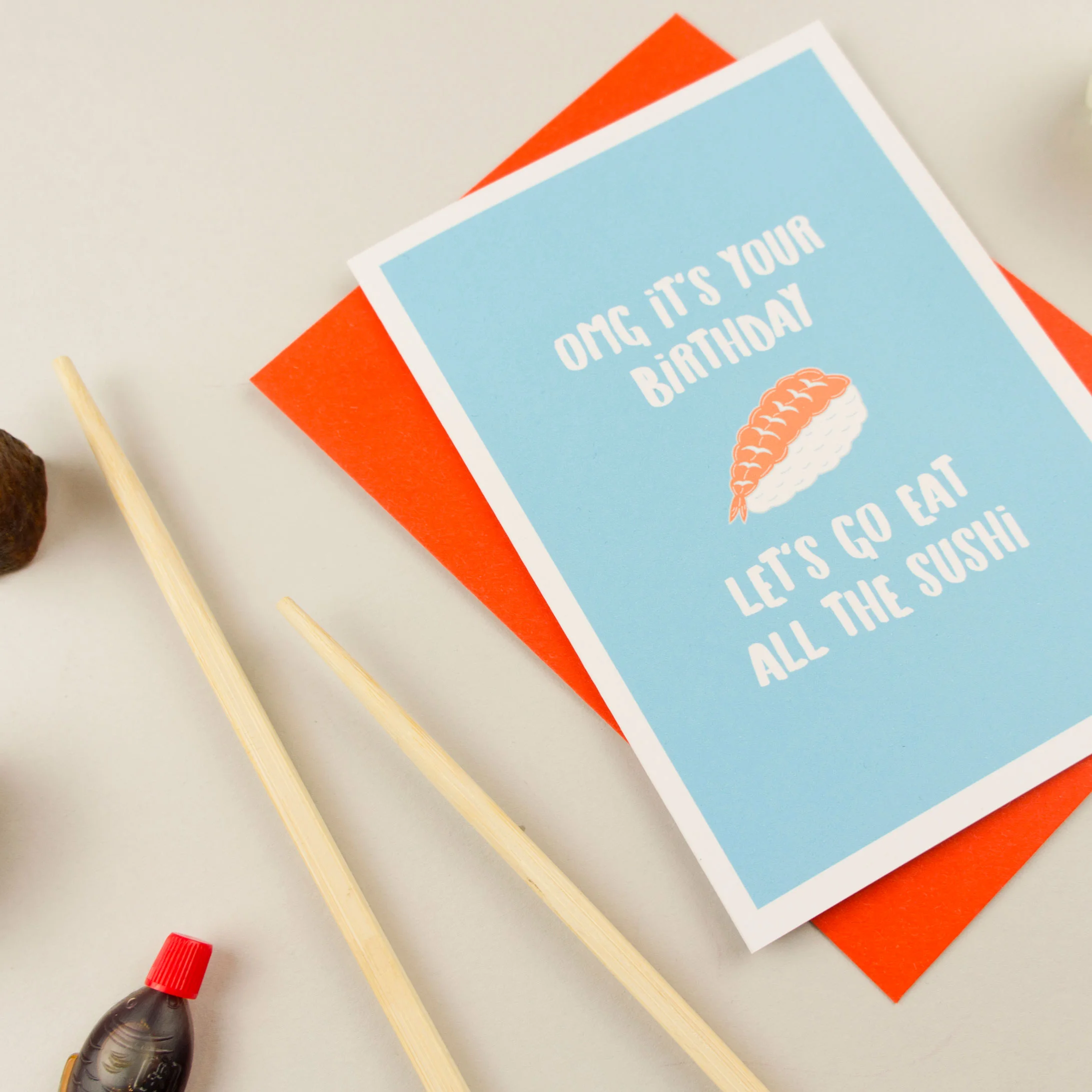 SUSHI BIRTHDAY CARD