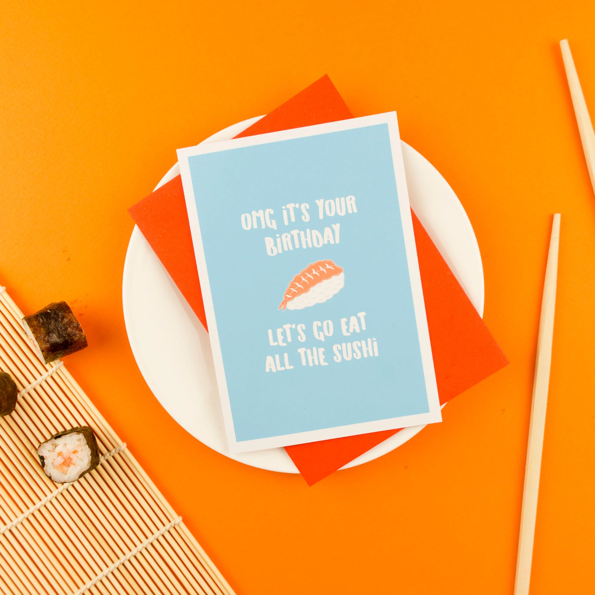 SUSHI BIRTHDAY CARD