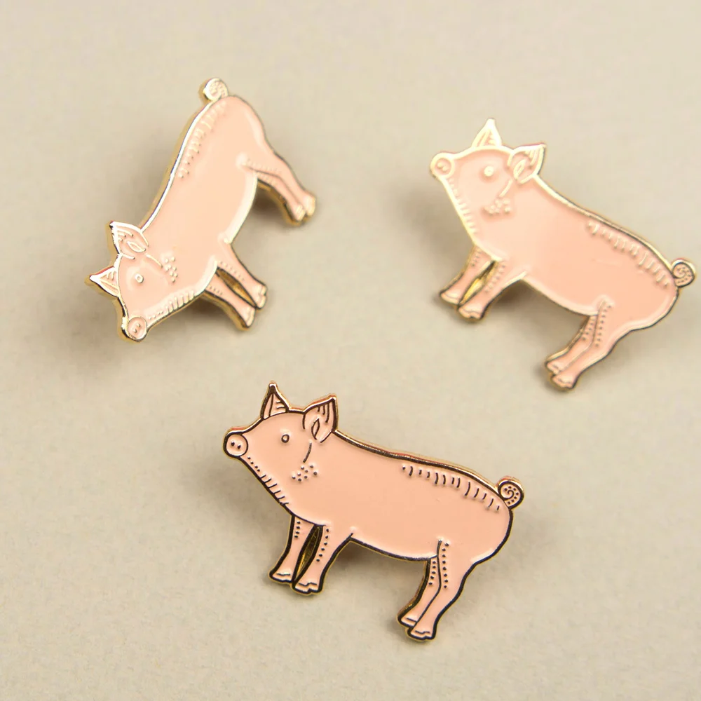 enamel pig pin