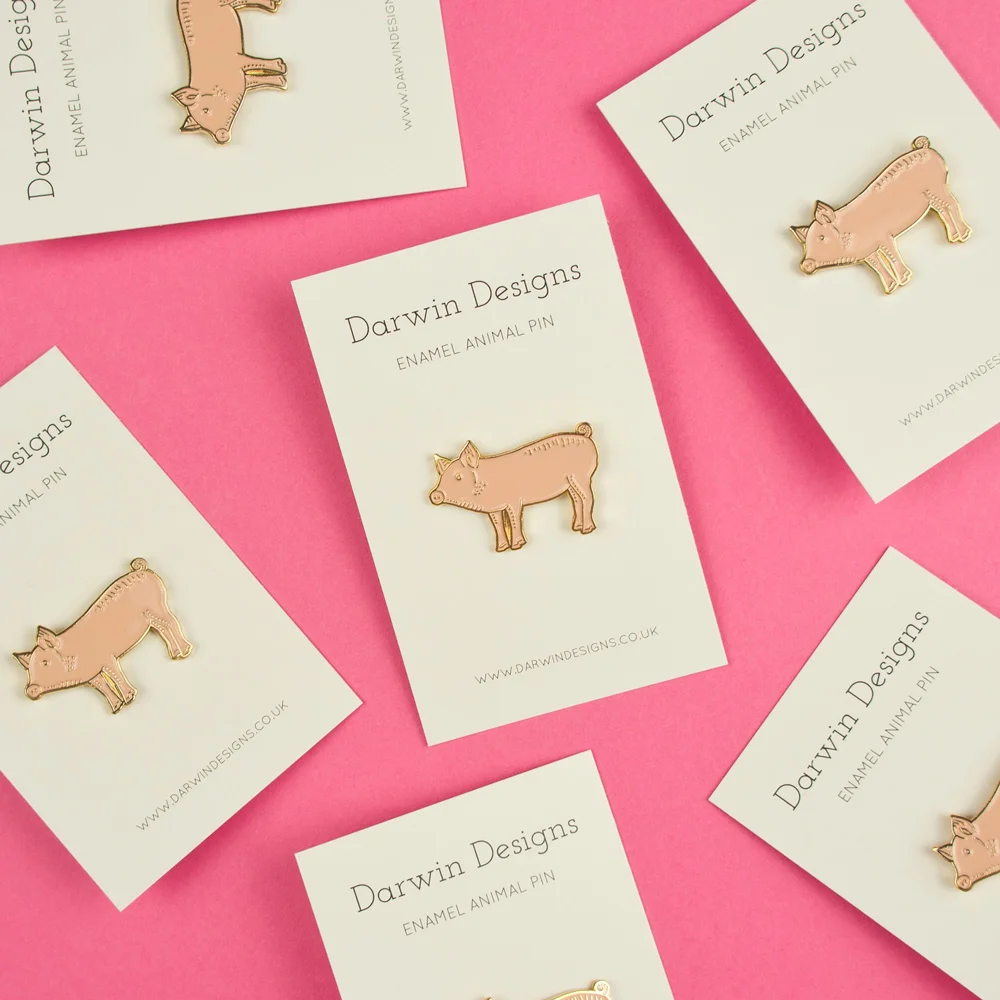 enamel pig pin