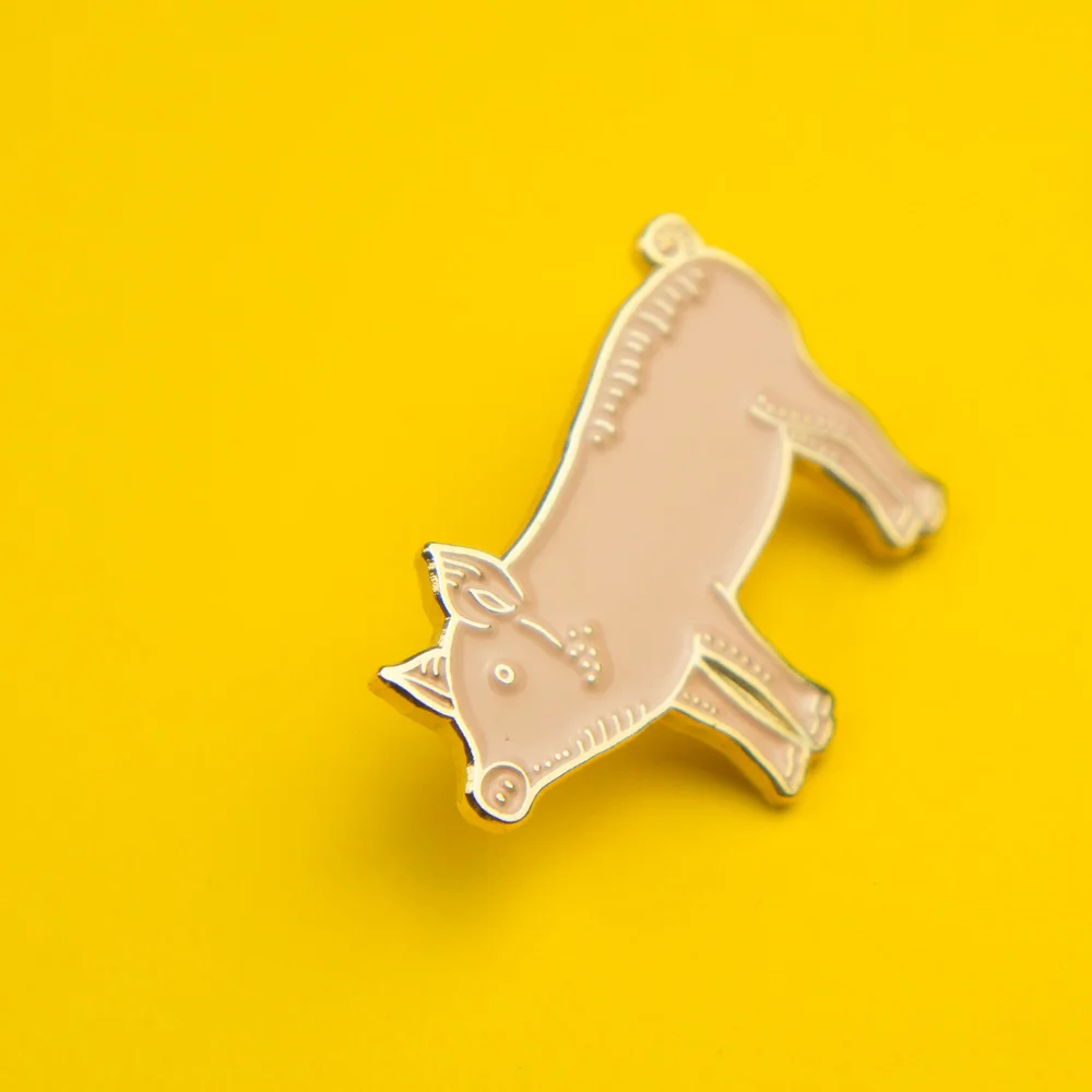enamel pig pin