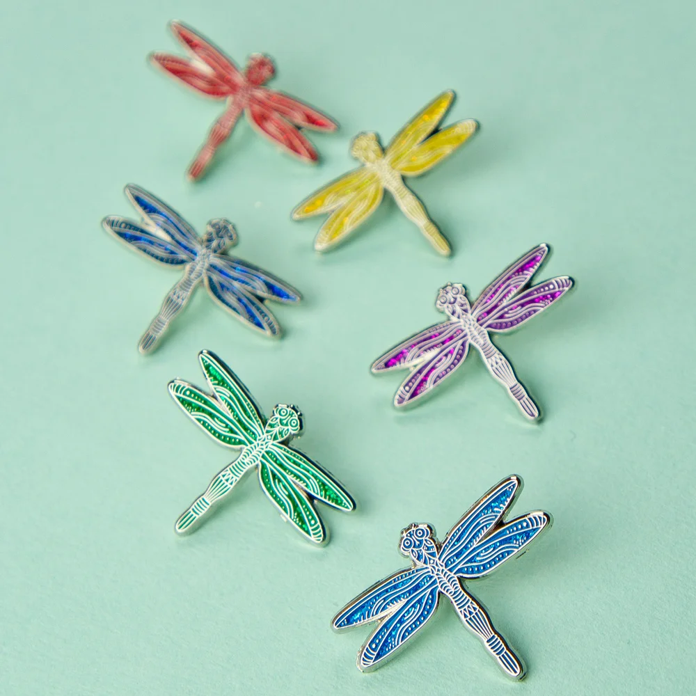 yellow dragonfly pin