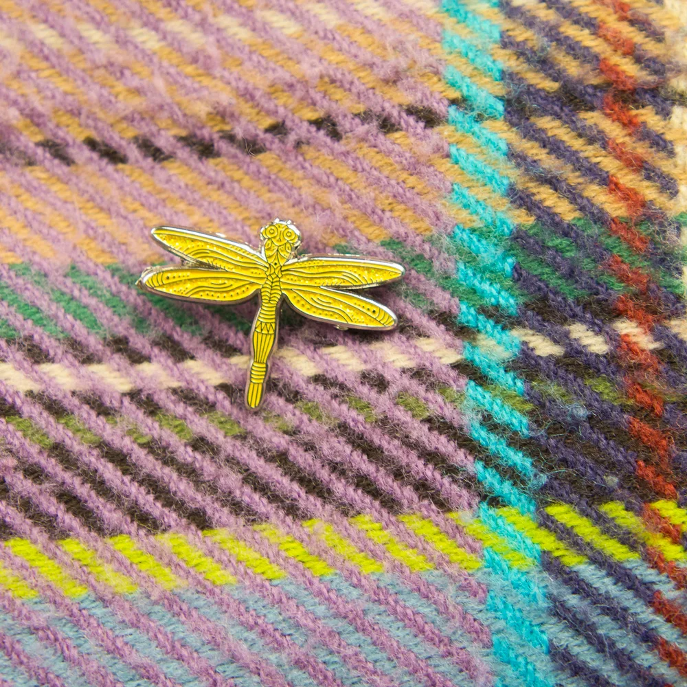 yellow dragonfly pin