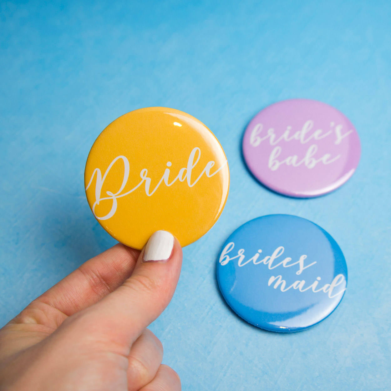 bridal party badges