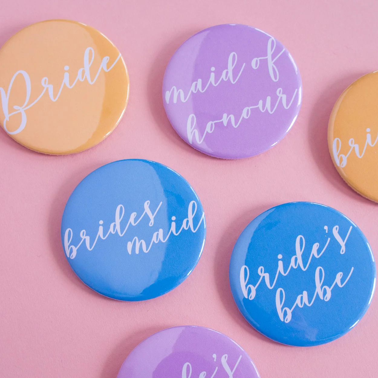 bridal party badges