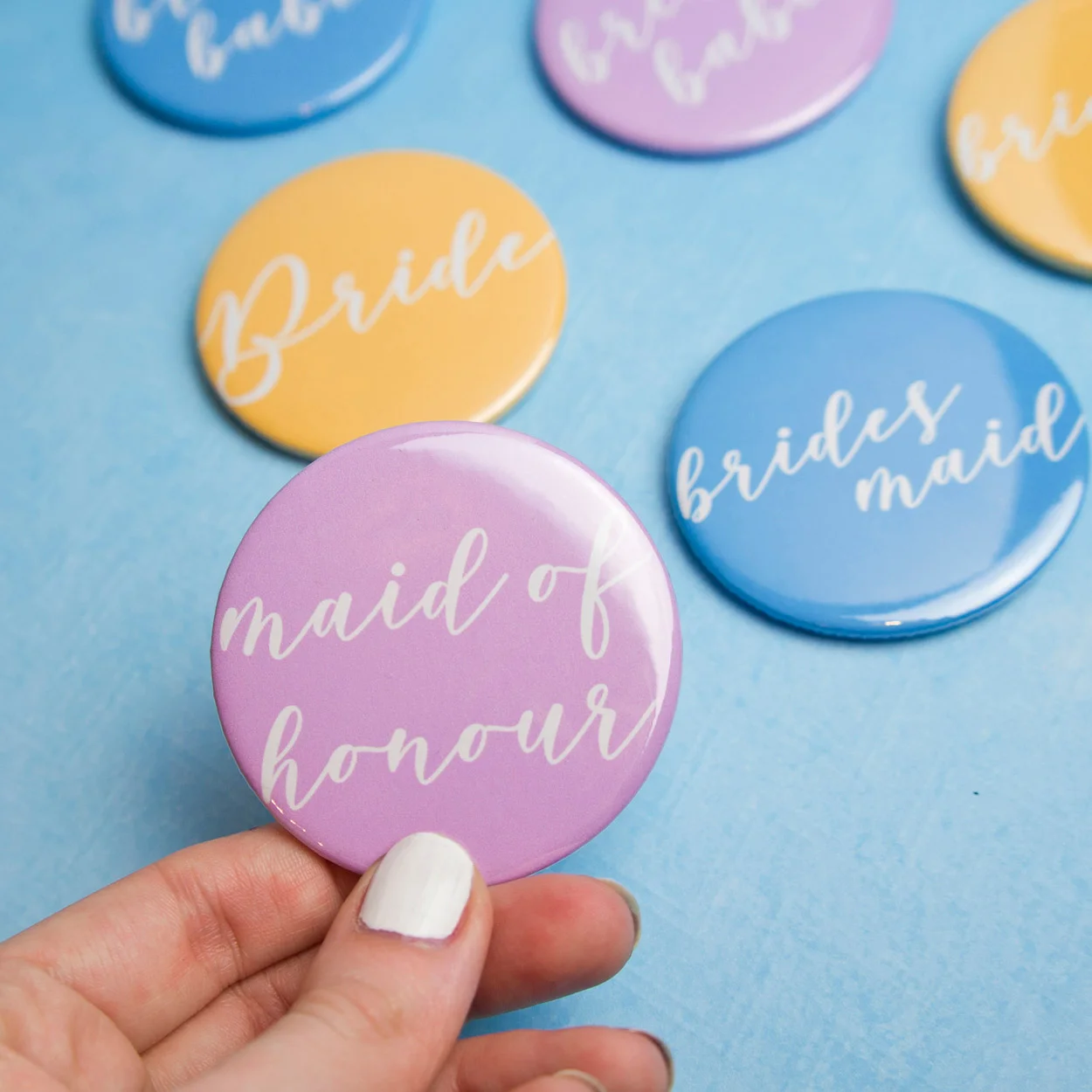 bridal party badges