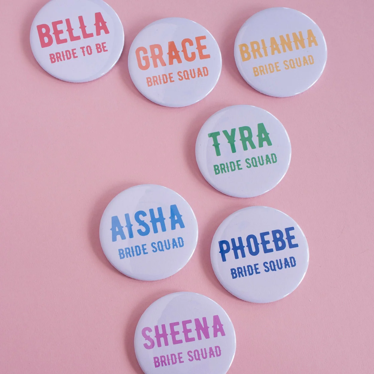 bride squad hen party badges