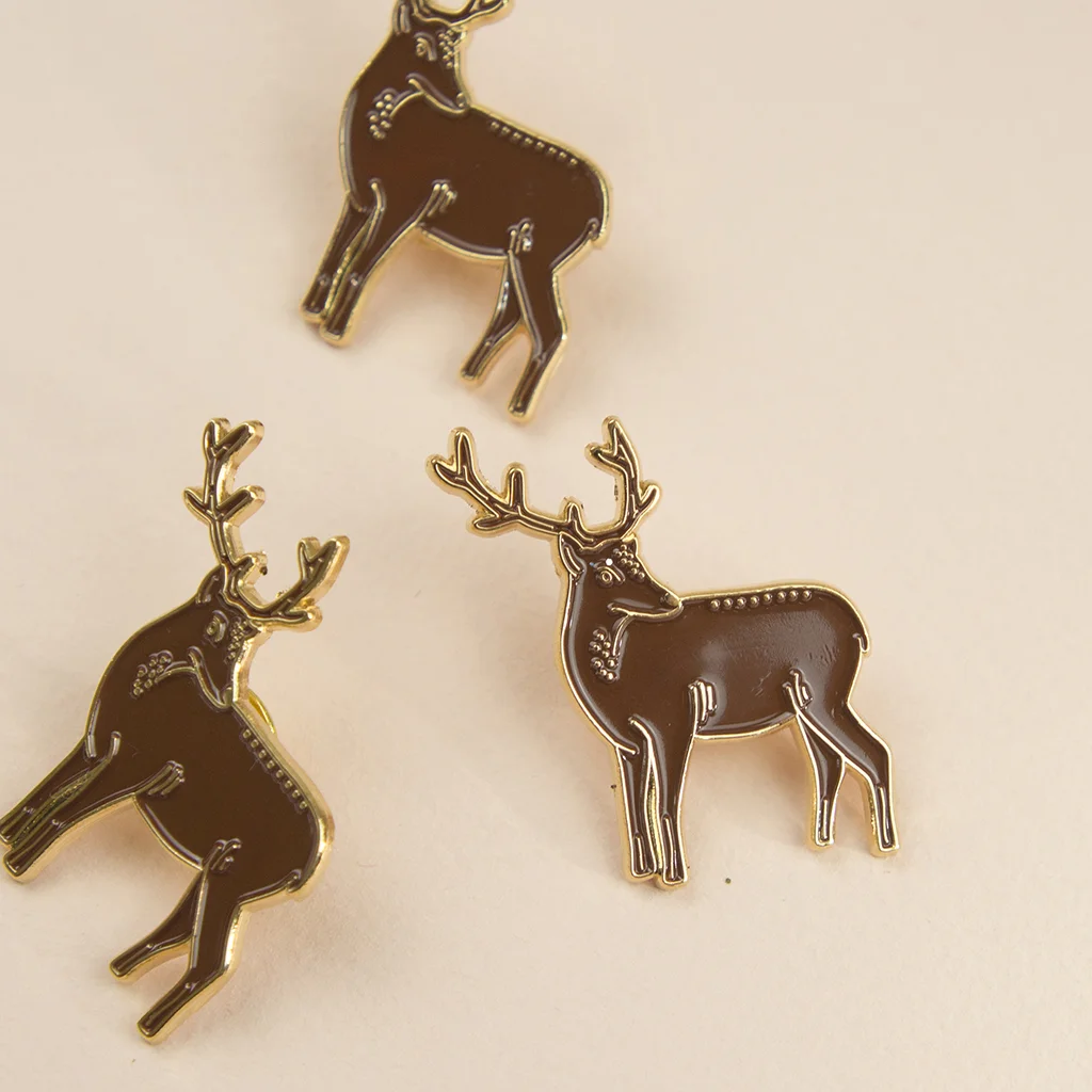 stag enamel pin