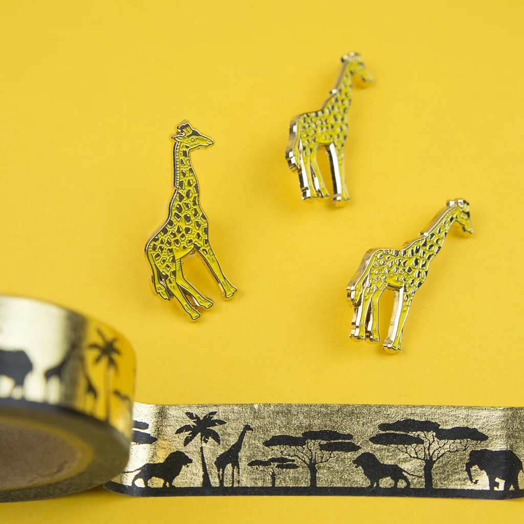enamel giraffe pin