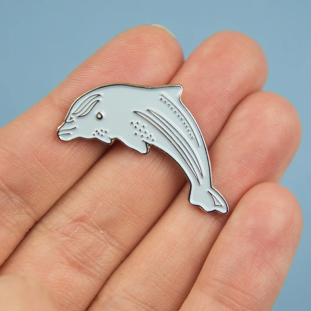 enamel dolphin pin
