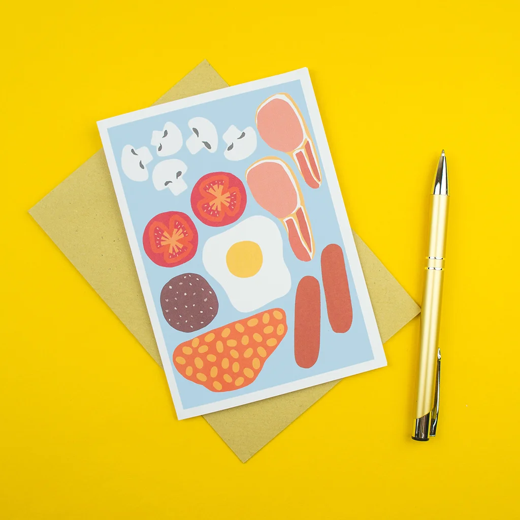 full english breakfast notecard
