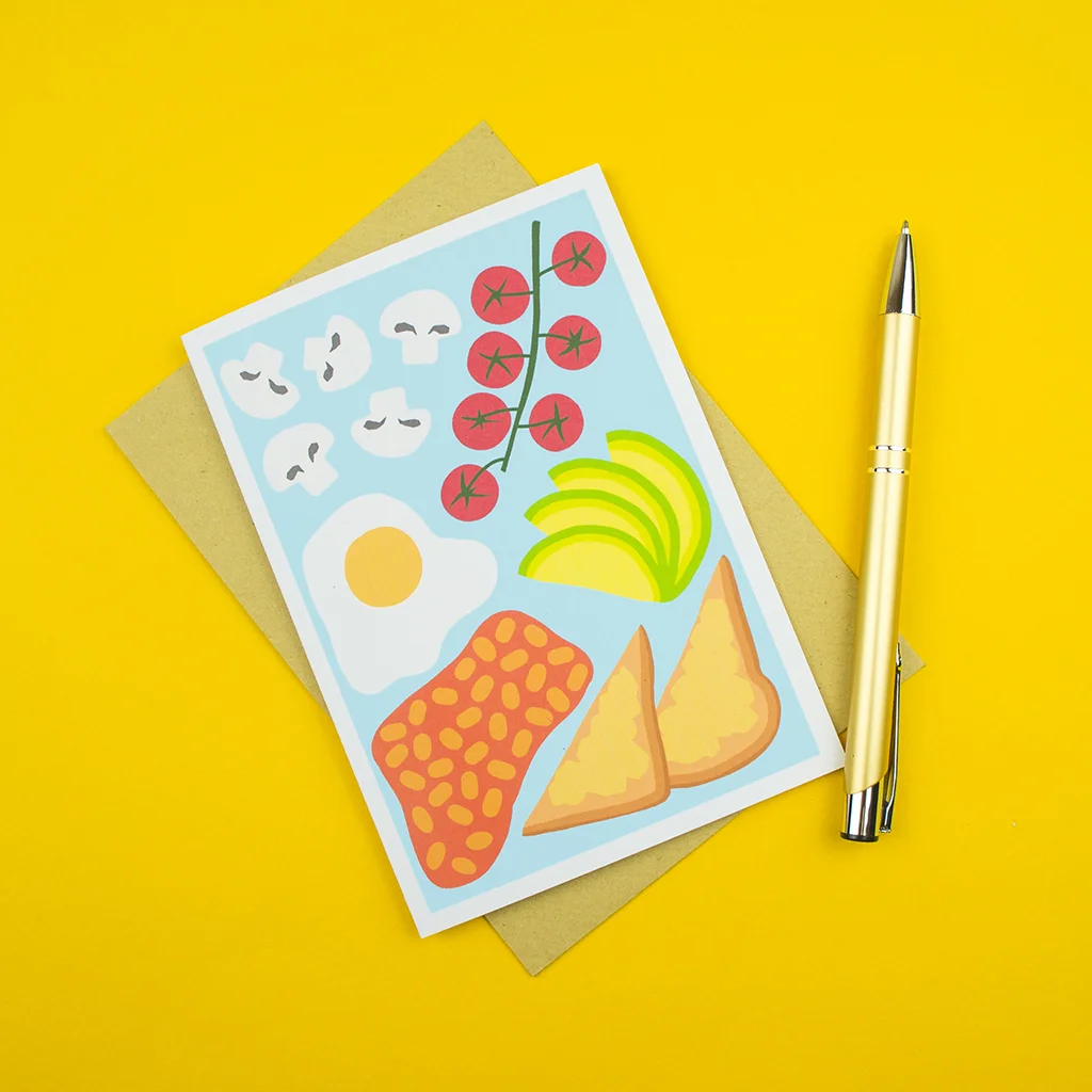 veggie breakfast notecard