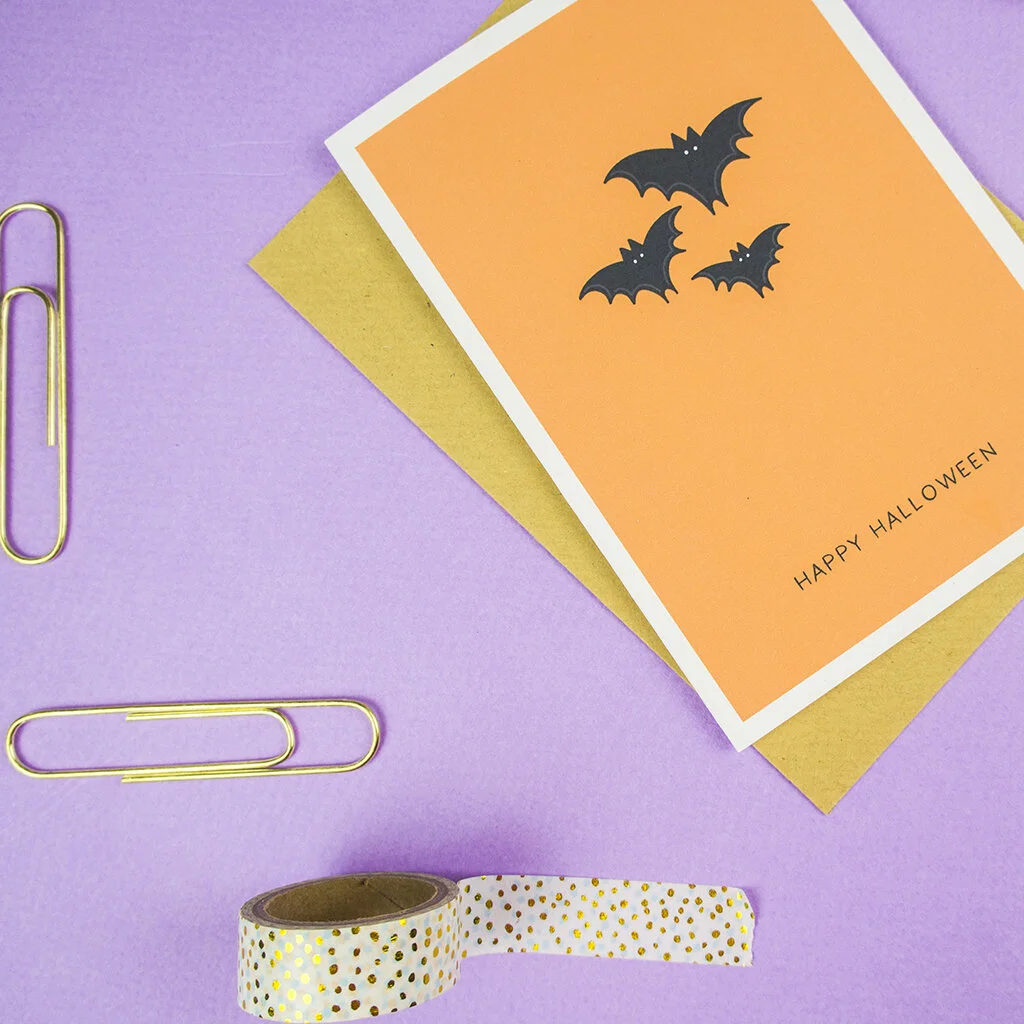 halloween bat card