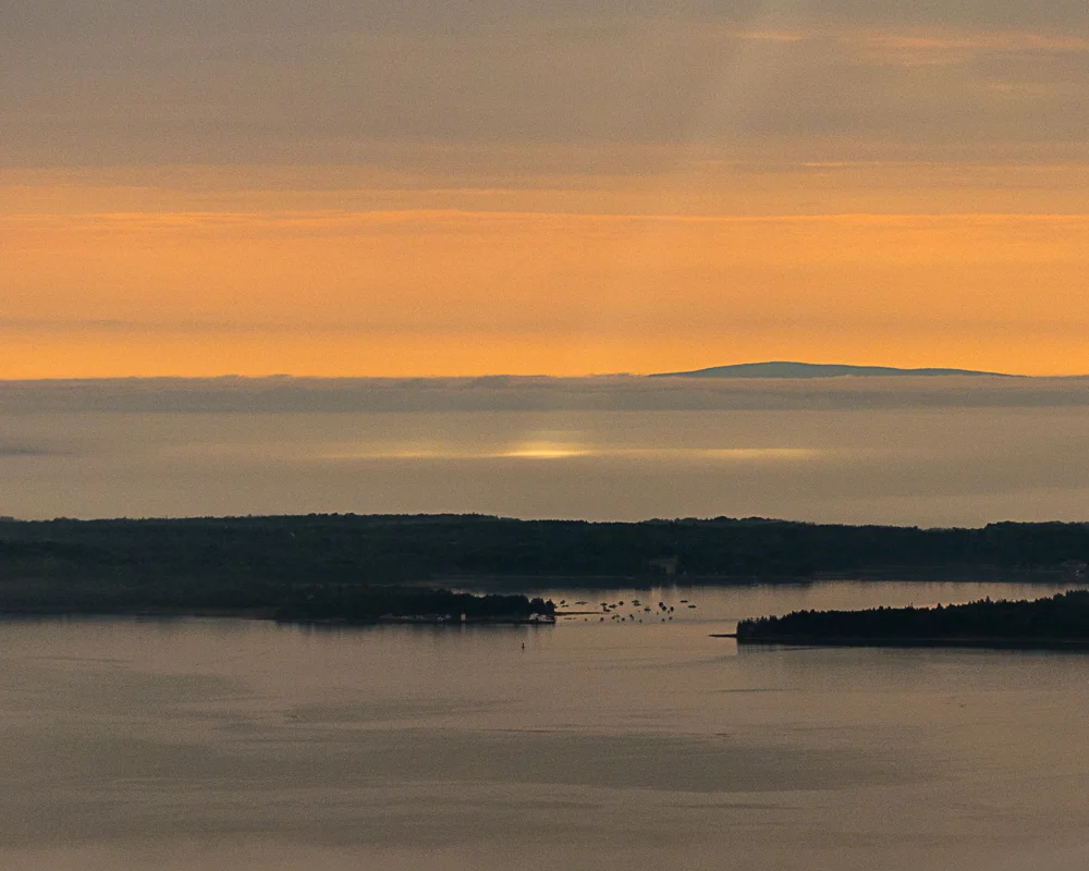 Sunlight between Isleboro and Acadia
