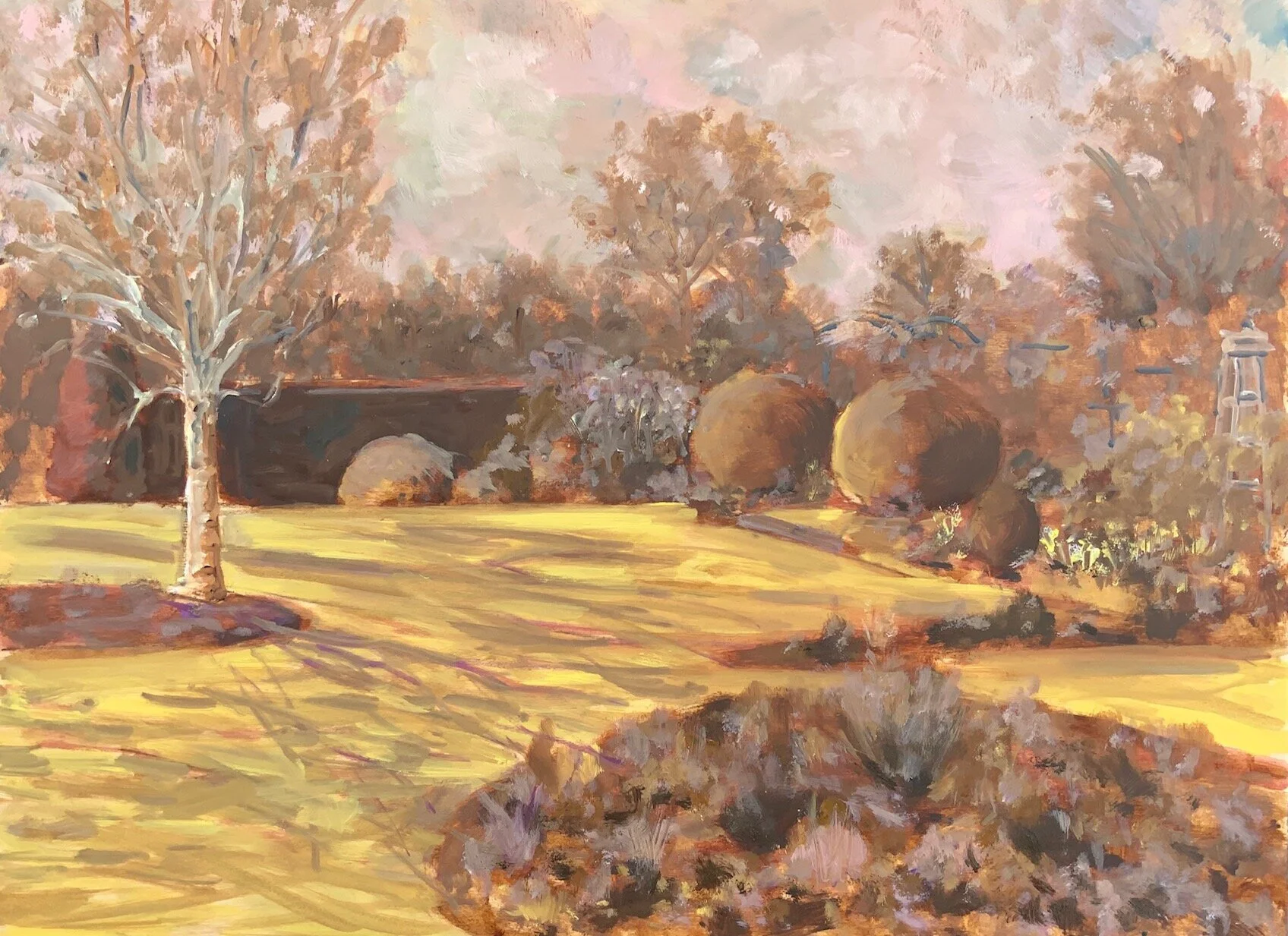 The+Corner+of+our+Garden+Morning+Light_Michael+Crowe_Oil+on+maple+board_18%E2%80%9Dx+24%E2%80%9D.jpg