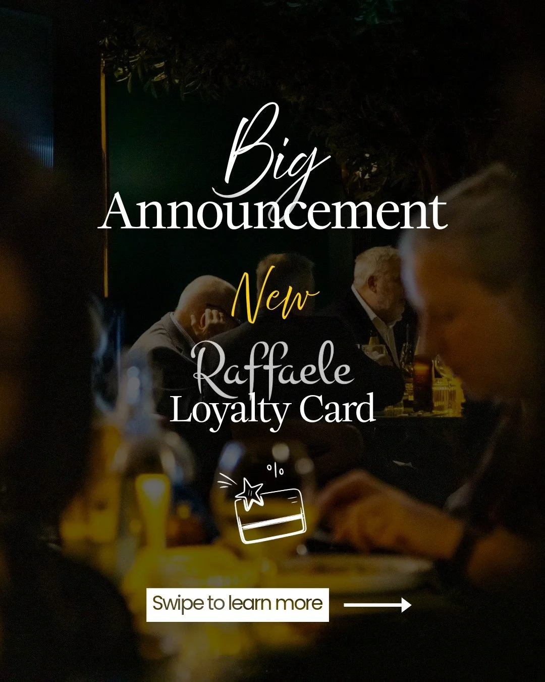 Another Announcement!

Introducing our new Loyalty Card, you can now get rewards for coming to Raffaele which is already reward enough if you ask us 😂

All info can be find in the link in our bio on our website and on this post!

#raffaele #sandbach