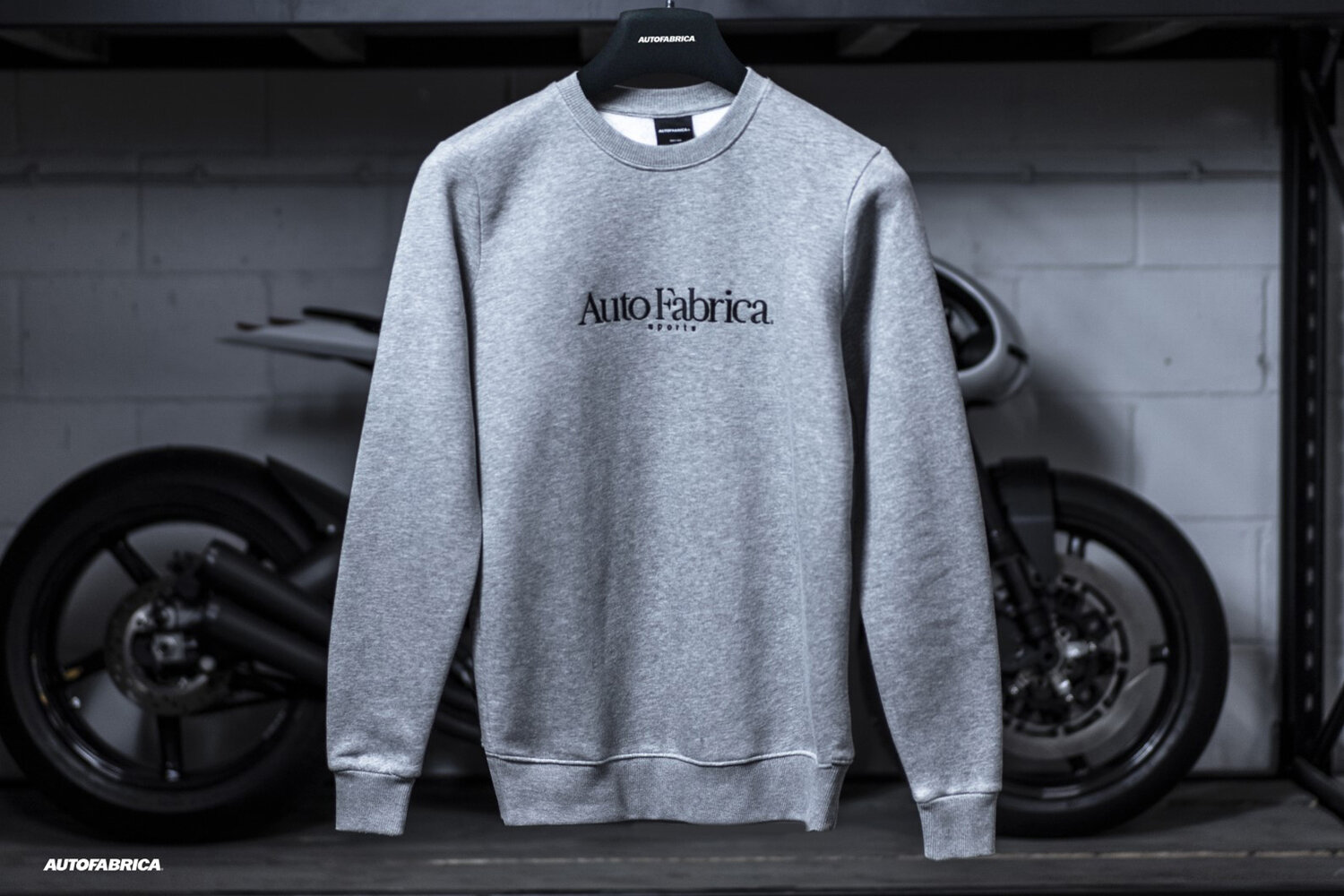 Auto Fabrica Sports Grey Heavyweight Sweatshirt — Auto Fabrica