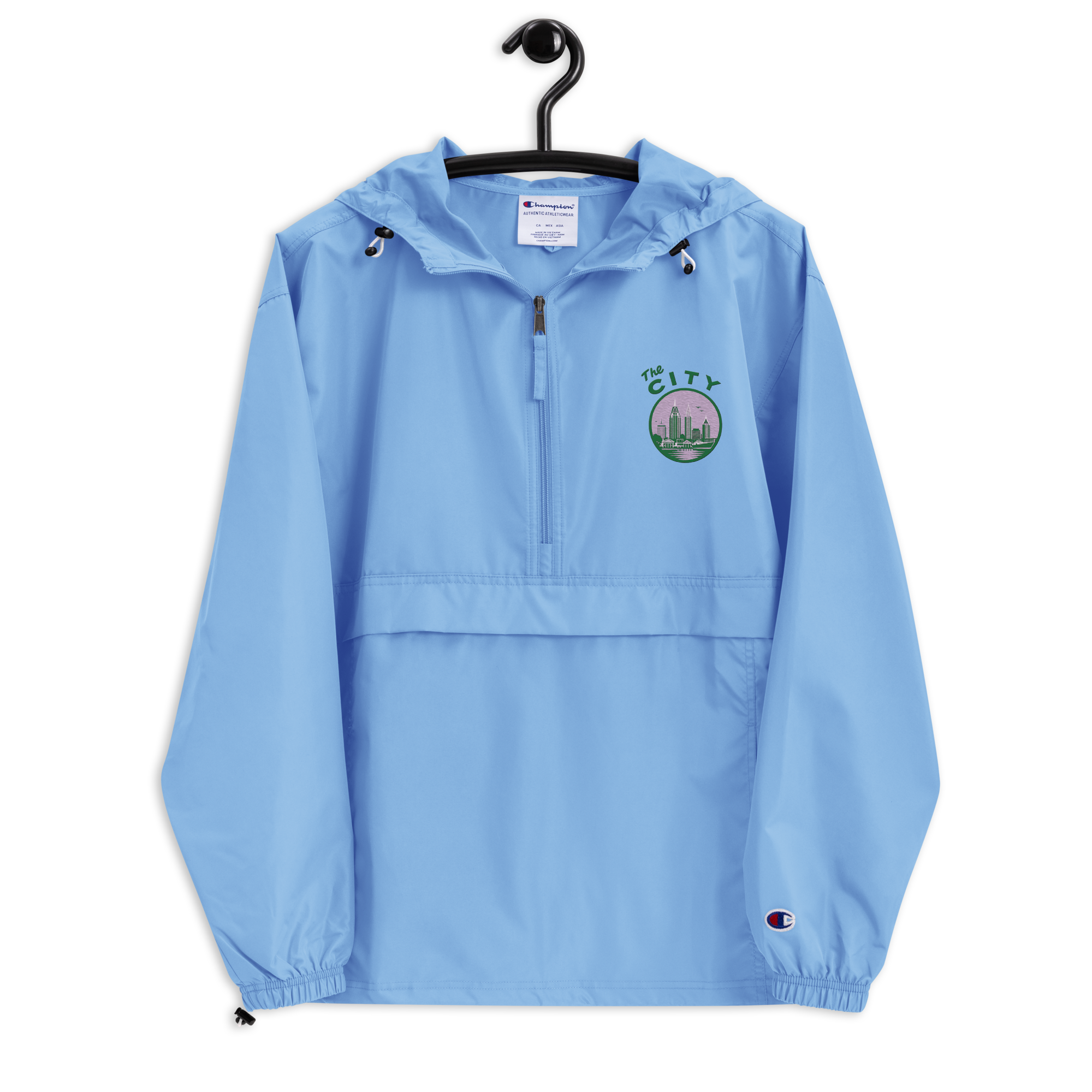 unisex-champion-packable-anorak-light-blue-front-6a24a59b36473.png