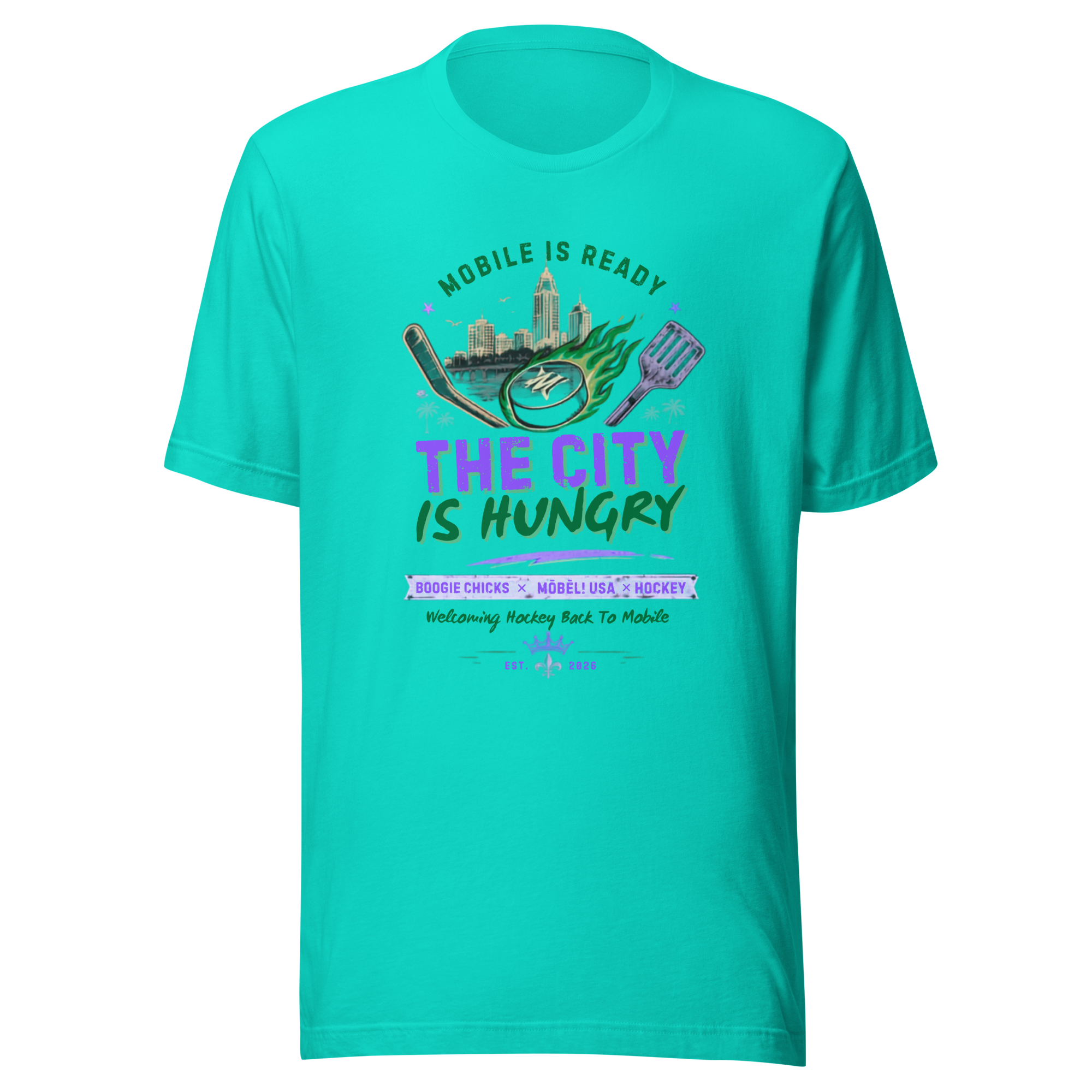 unisex-staple-t-shirt-teal-front-6a32d8c72556f.png