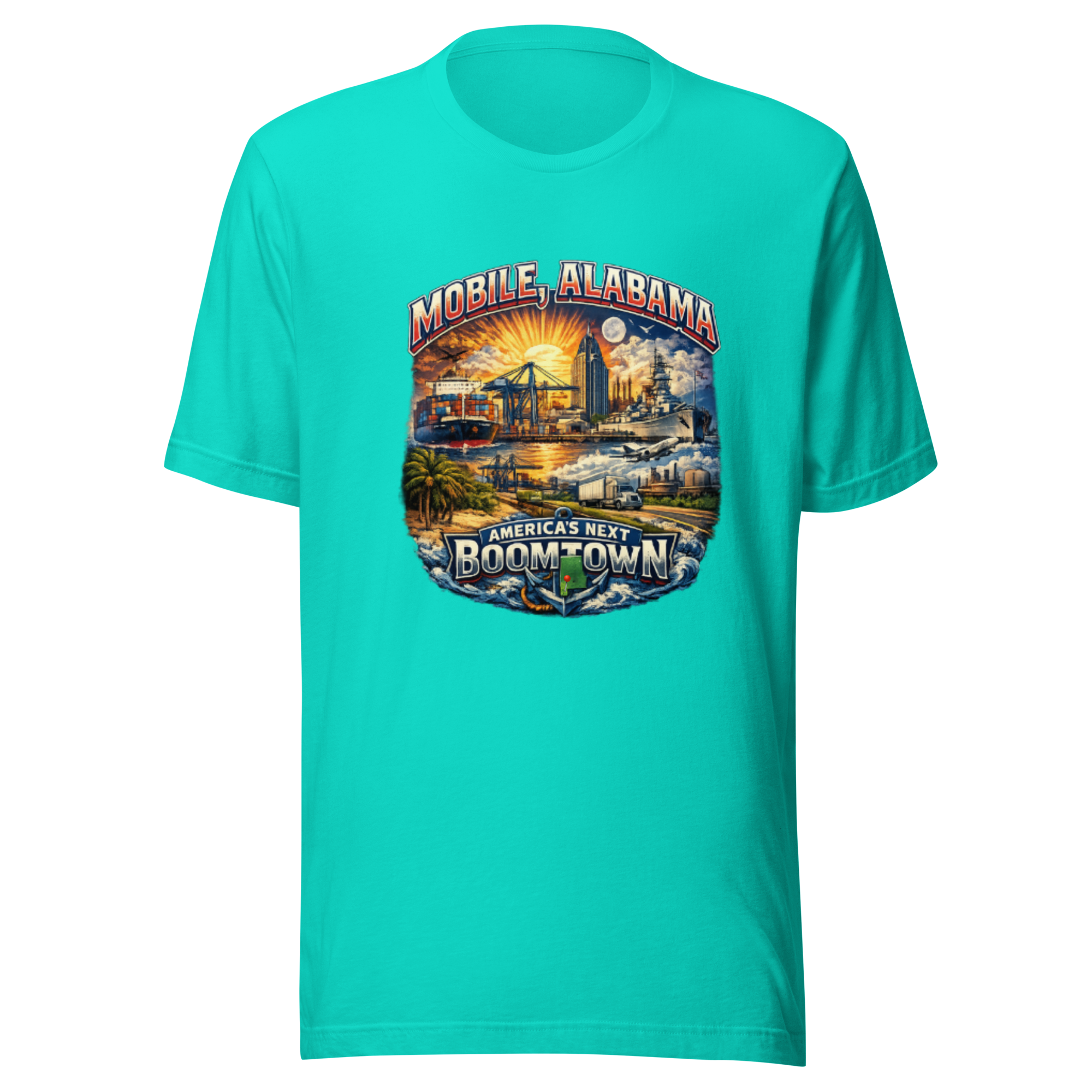 unisex-staple-t-shirt-teal-front-6a2aff1a12f07.png
