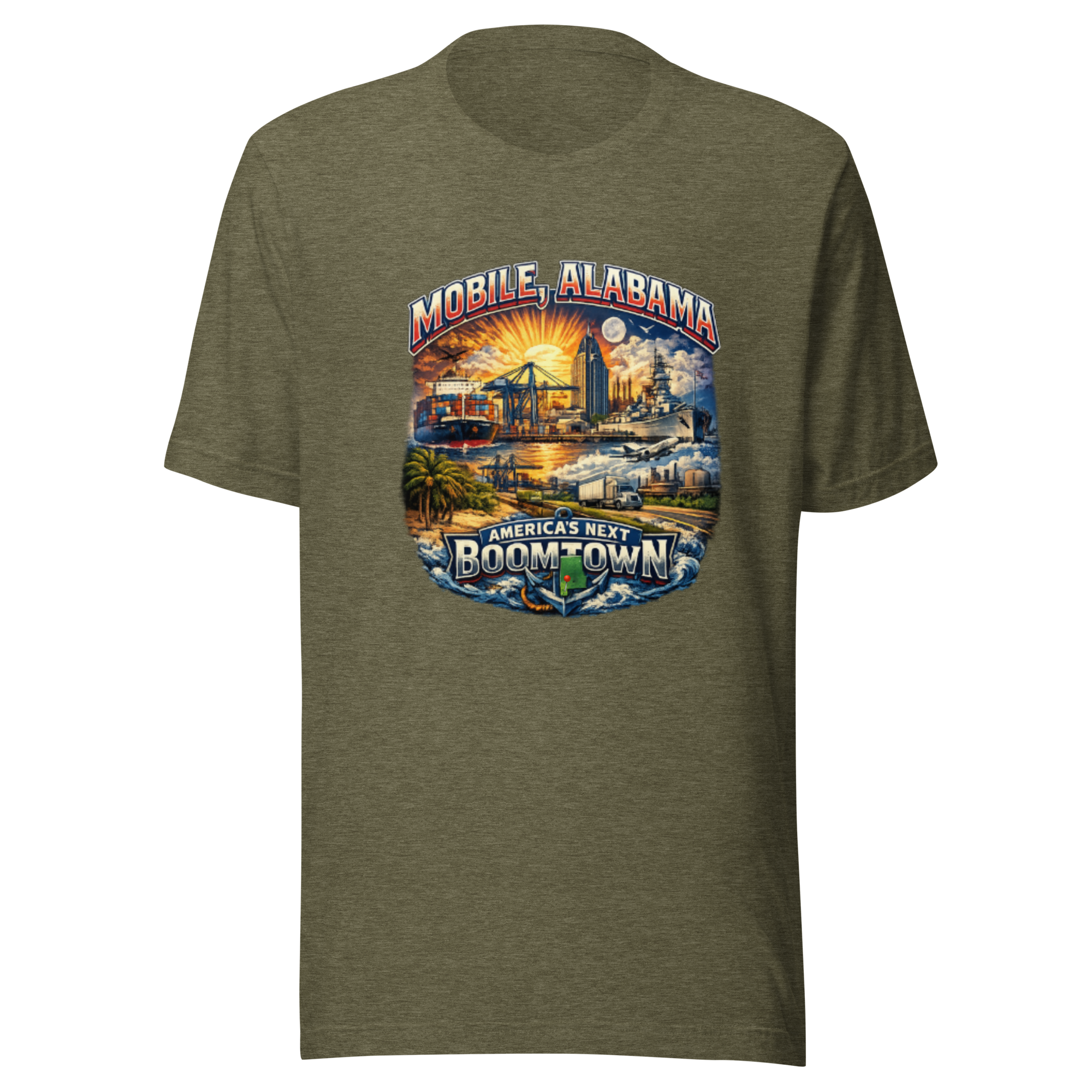 unisex-staple-t-shirt-heather-olive-front-6a2aff1a12cb8.png