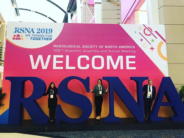 @wltrhndrsn @vivvyum and @daniellebatakis representing team LIG at RSNA 2019! Good luck on your presentations this week! 👍 👍 Stay warm 🥶 #weareradiology #rsna2019