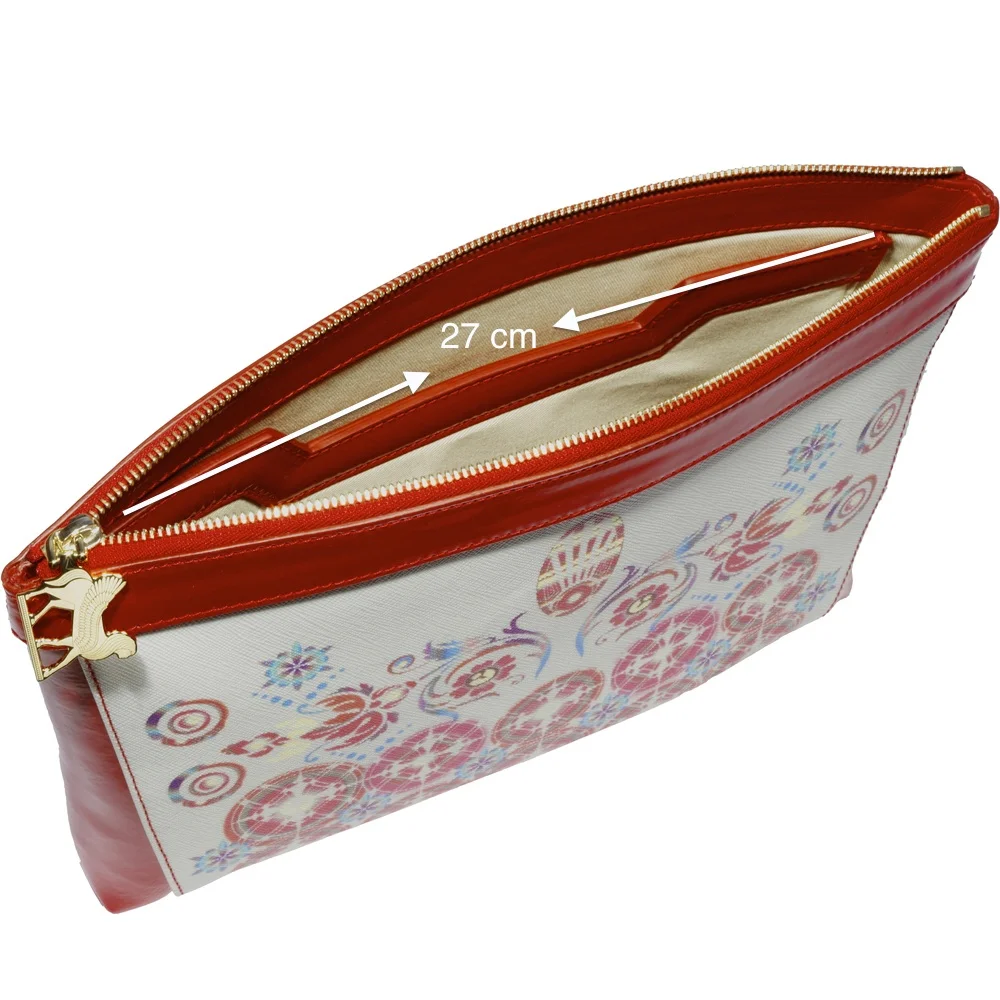 Fresco Clutch Pillarbox Red + Secondary Interior Shot + PCRDQ73 + measurement.jpg