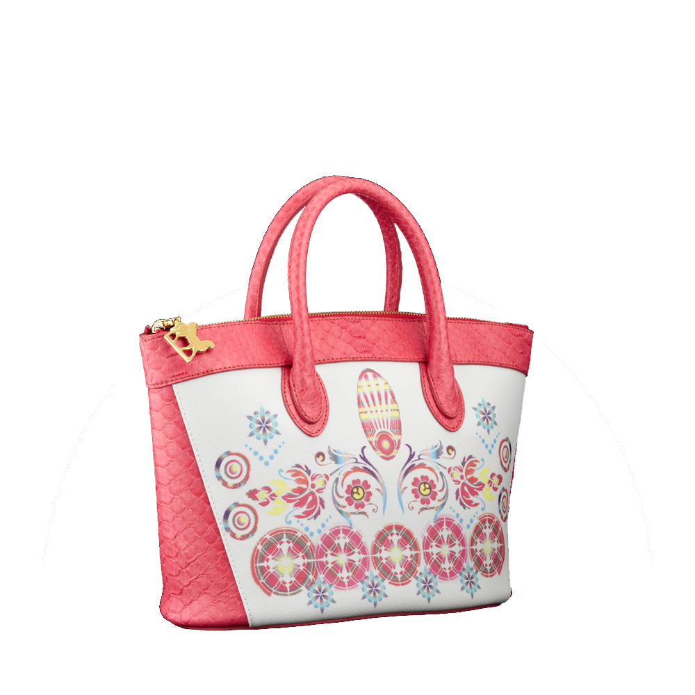 mini tote python coral trim .jpg