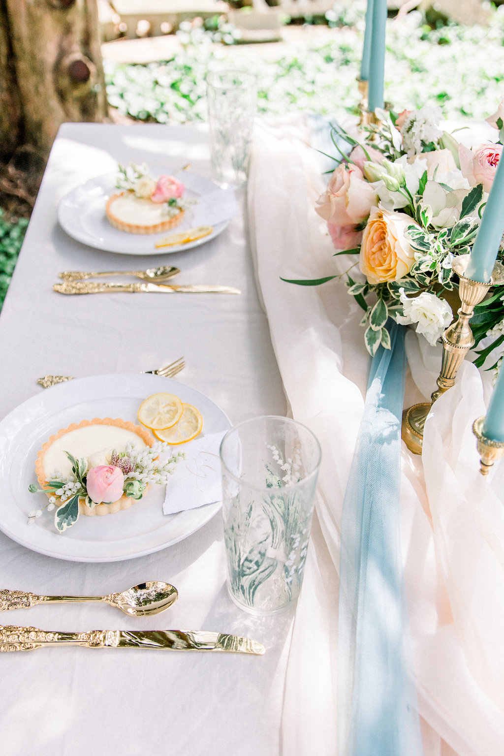 Wedding table decorations.