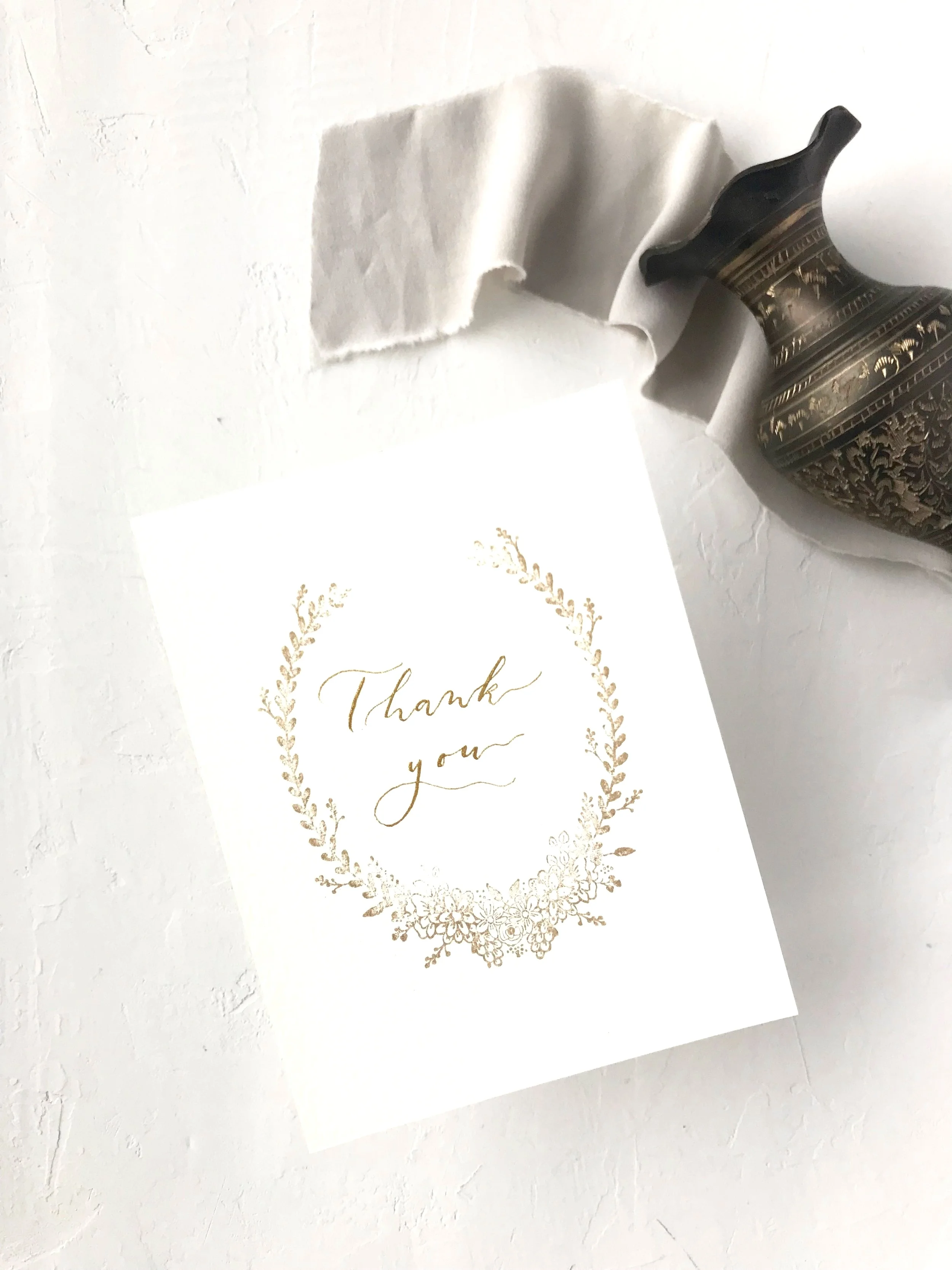 Calligraphy Thank you Card