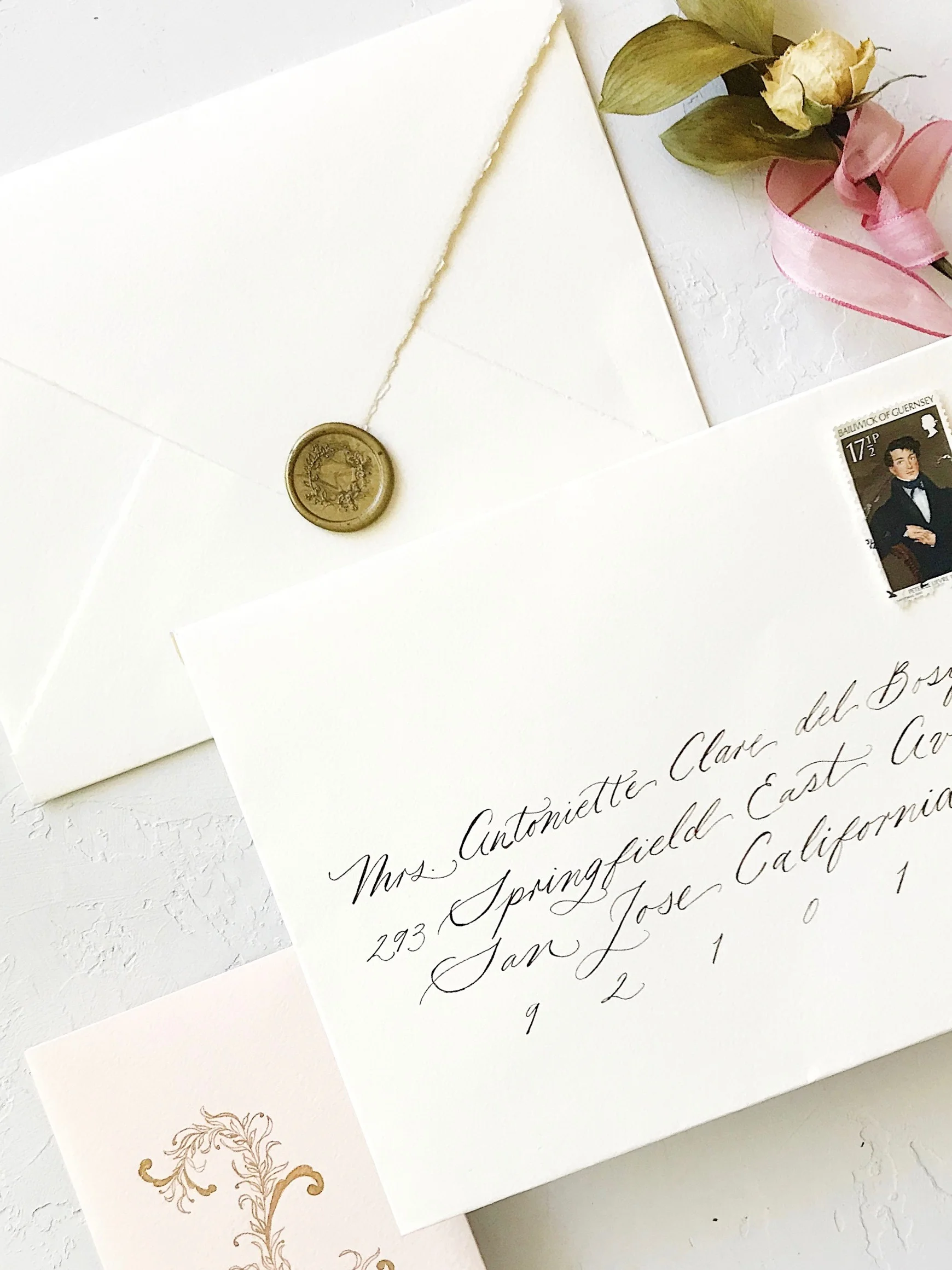 Antoniette - Wedding Envelope Calligraphy