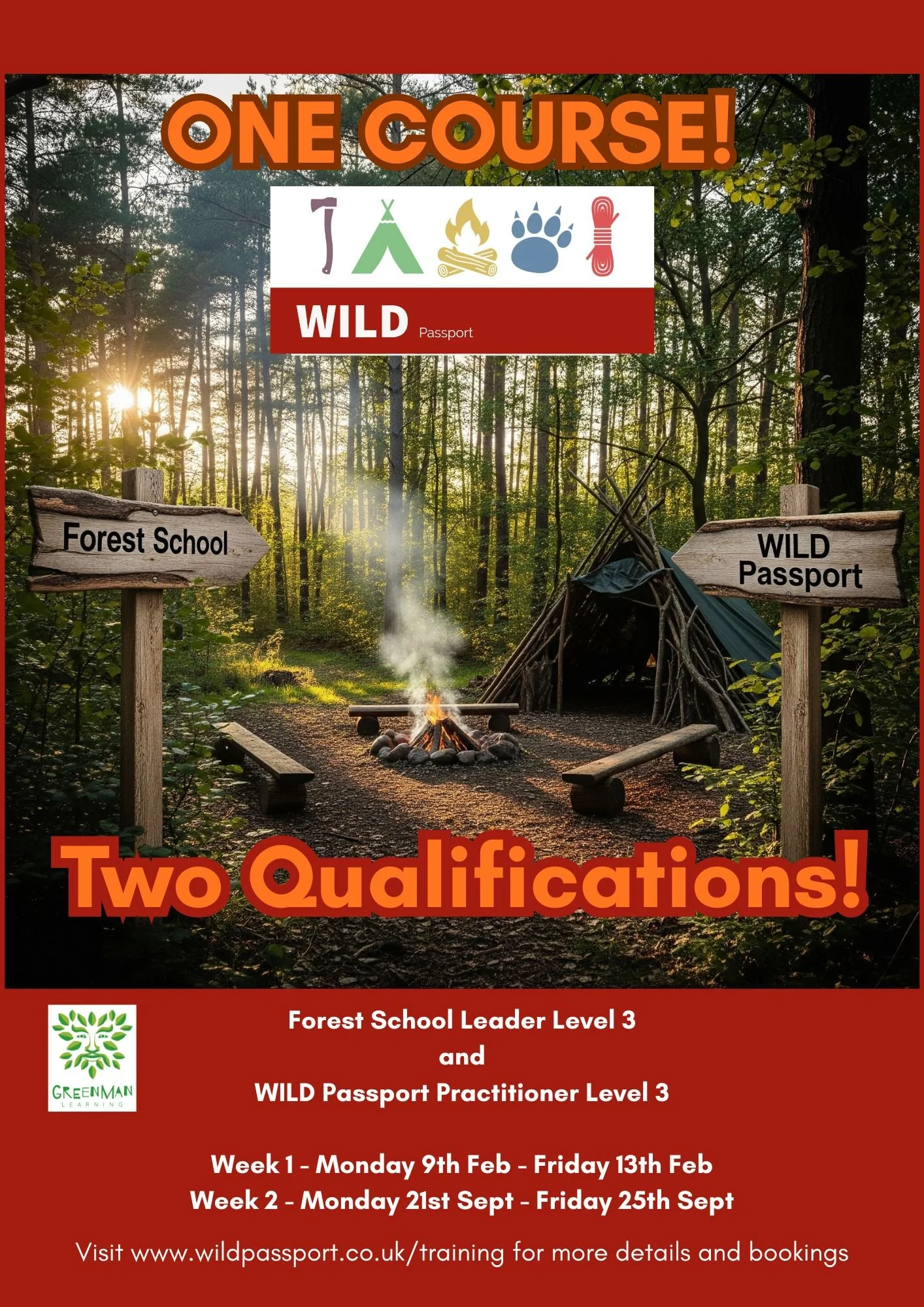 WILD Passport Practitioner Forest School Leader joint certification - Wakefield