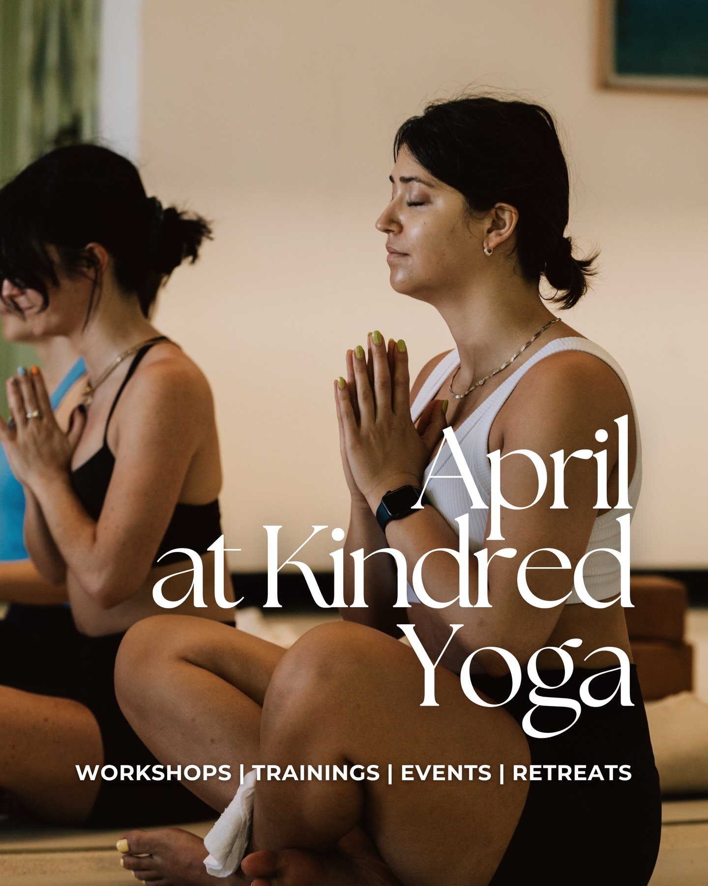 April is an exciting month at Kindred Yoga! 🧡✨

With worldwide retreats, teacher trainings, new classes &amp; in-studio workshops&hellip; there&rsquo;s so much to look forward to!

>>> swipe to discover what&rsquo;s on this month

Don forge