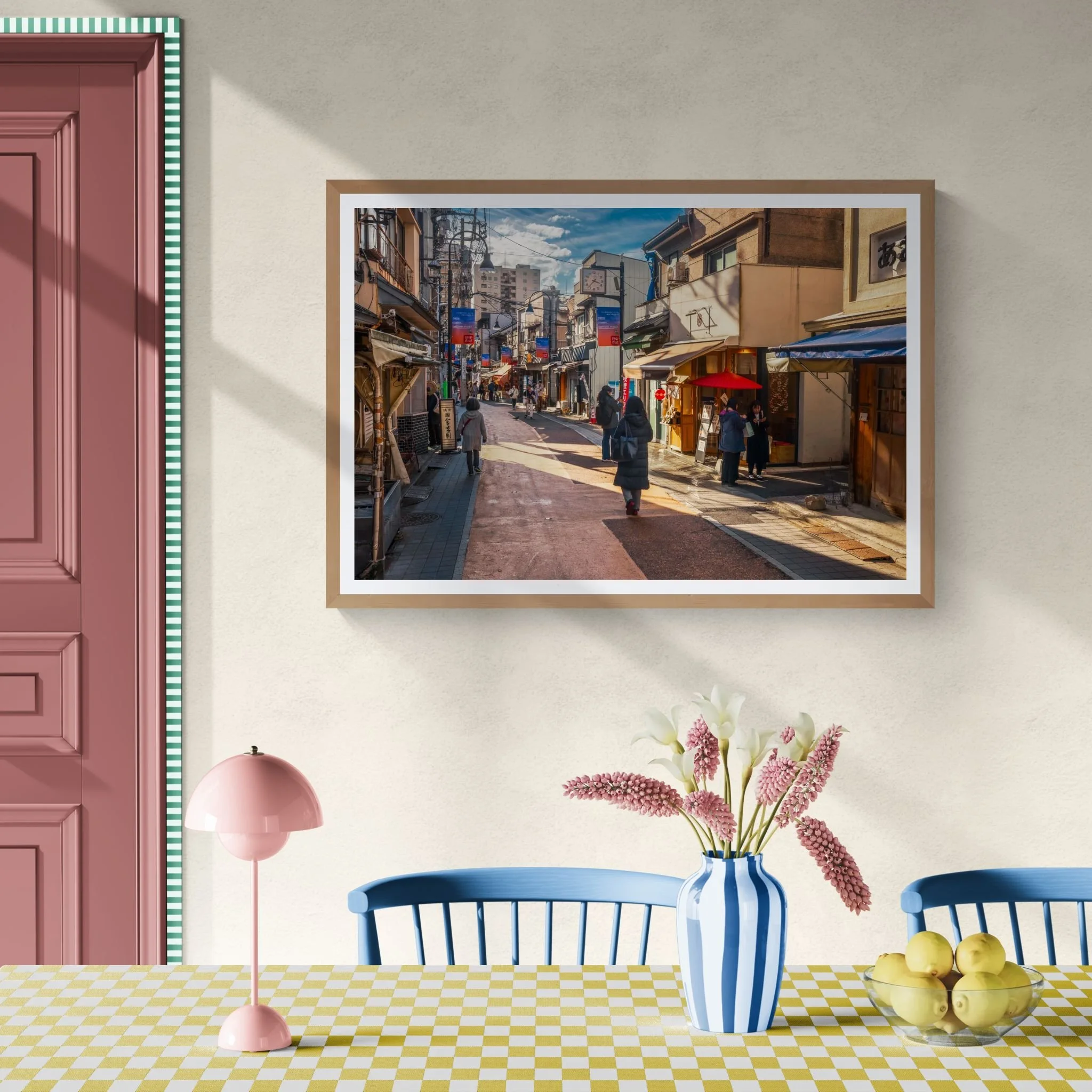 Colorful farmhouse-style dining room.jpeg