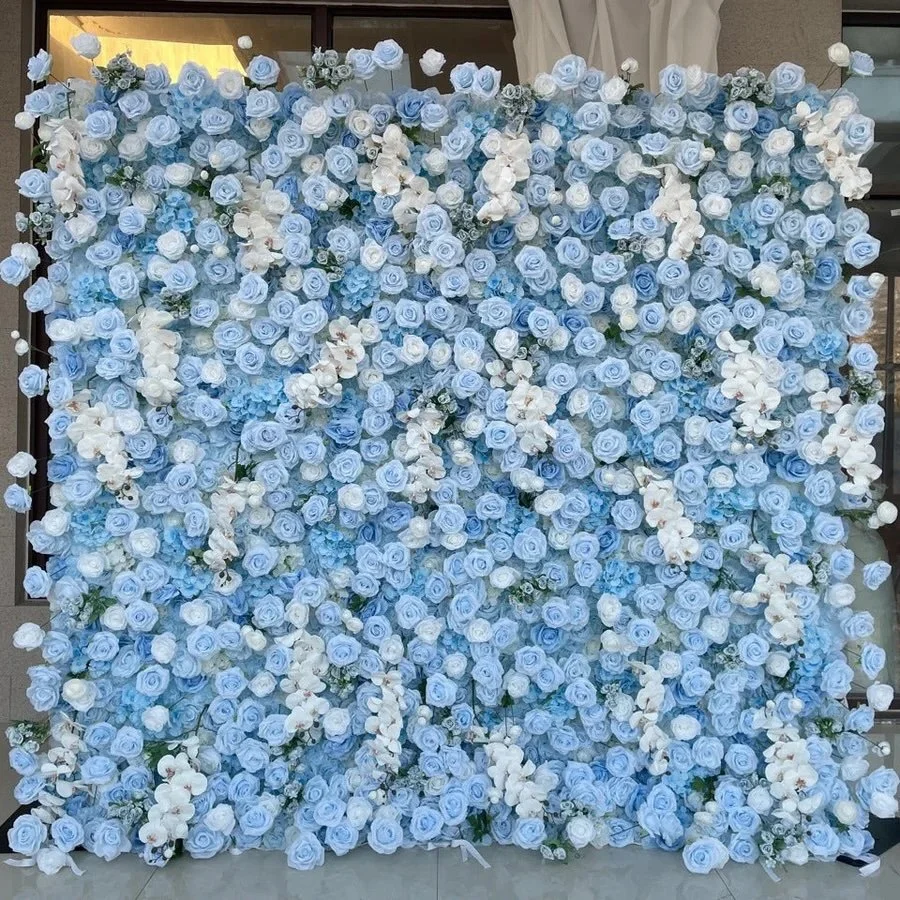 Baby Blue Flower Wall