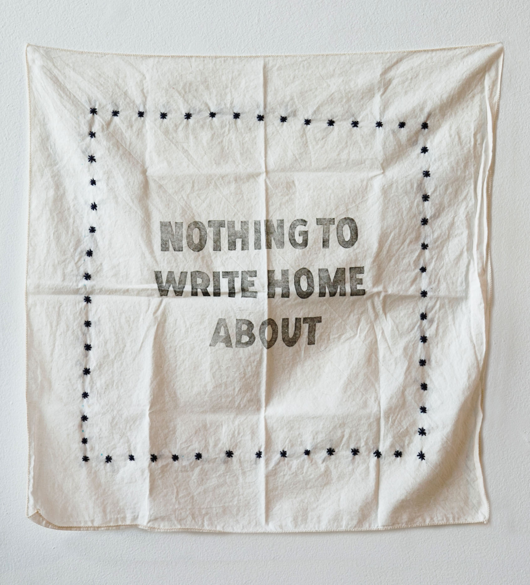  nothing   relief print and embroidery, 2020   20 x 20 in.  
