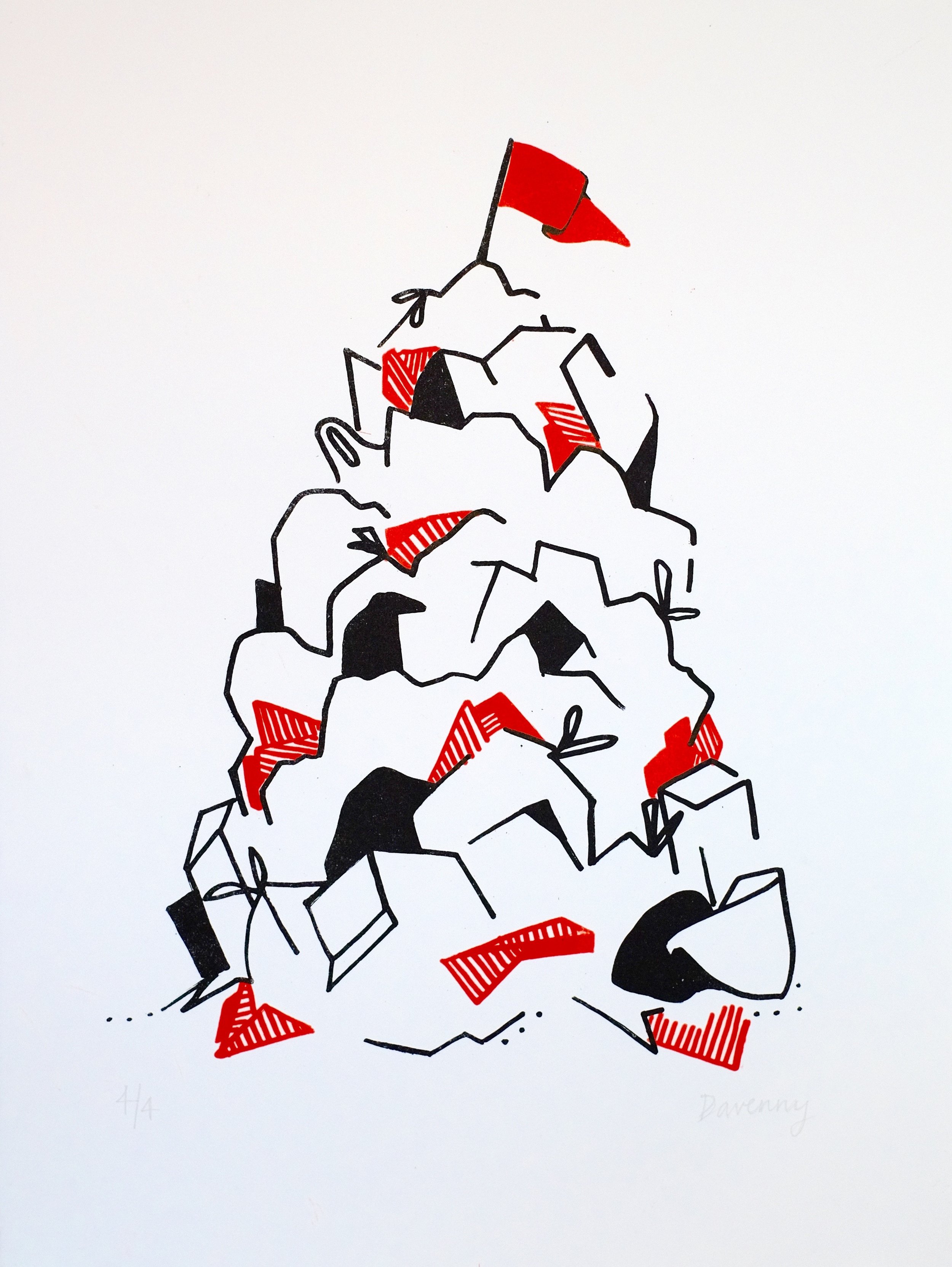   trash flag   lithograph, 2016  11 x 15 in. 