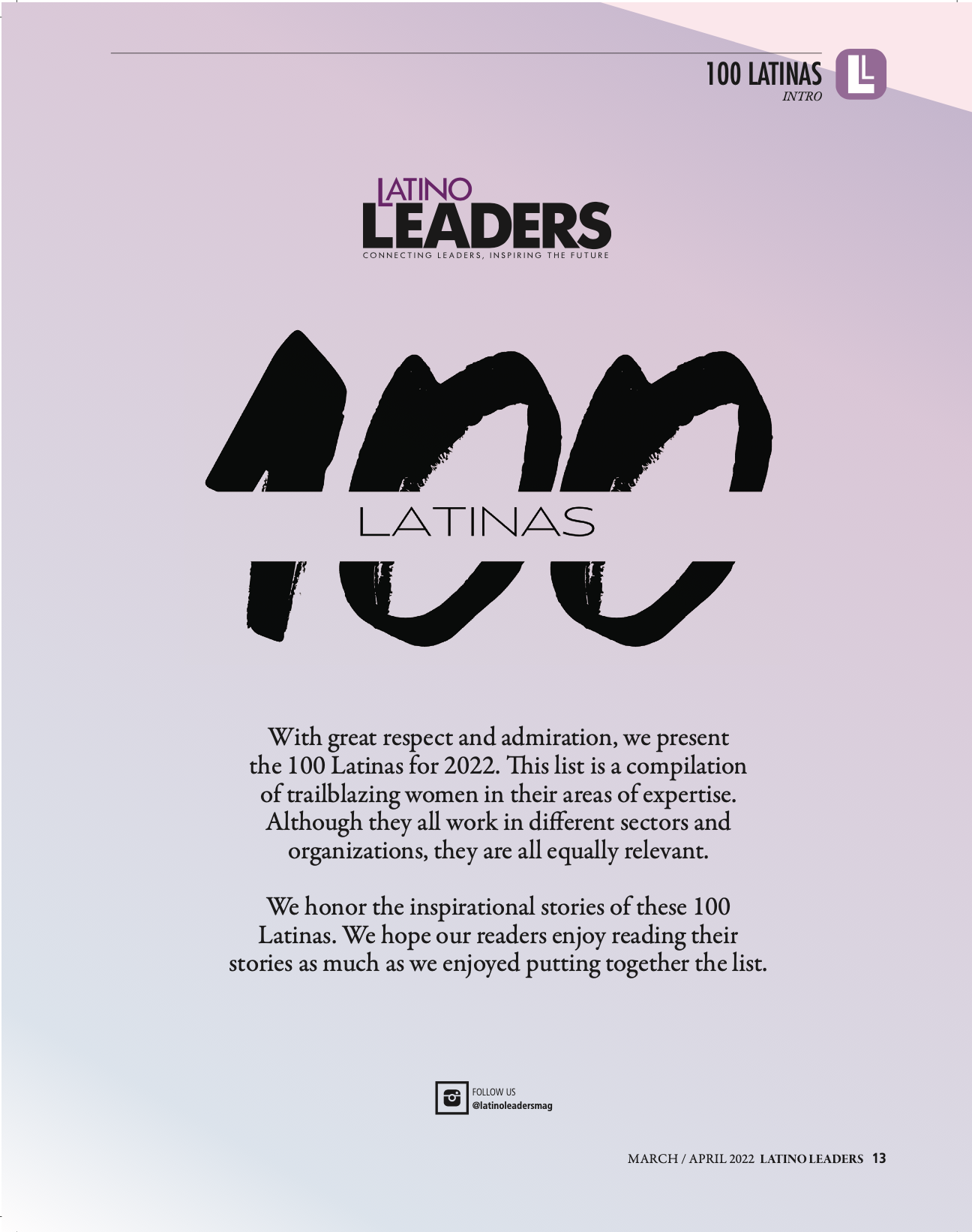 100 LATINAS 2022 LIST