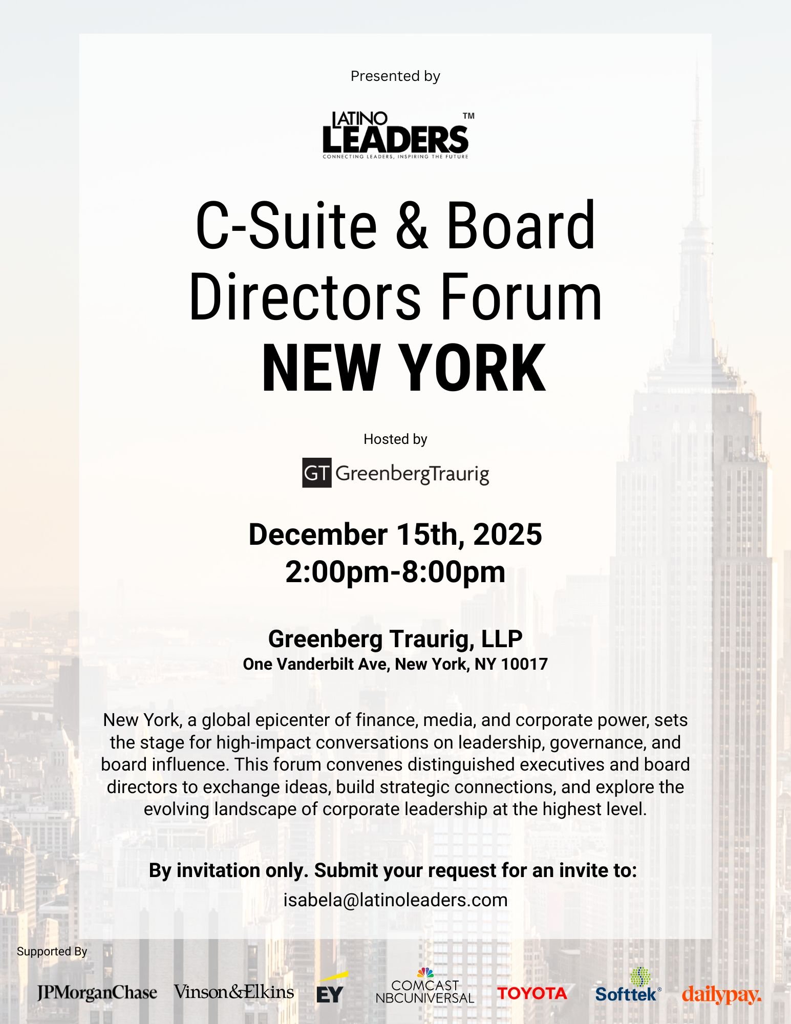 C-Suite &amp; Board Directors Forum New York, NY
