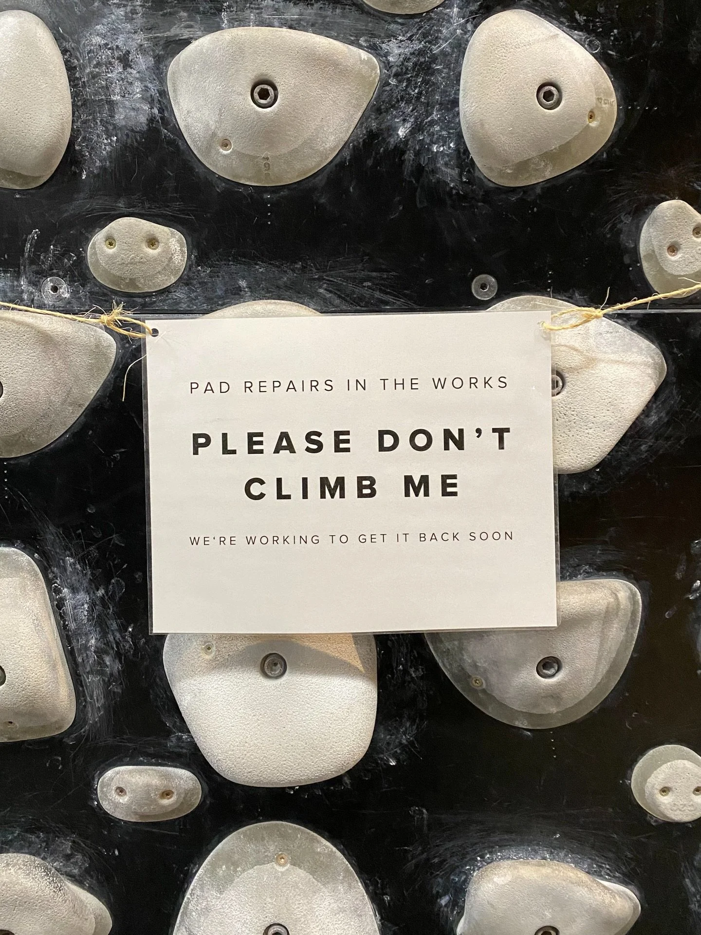 As many of you have seen in the gym this week, our Kilter Board is out of commission for the foreseeable future. 

The pads have gotten damaged to the point that it&rsquo;s too risky to use and we are working hard to get it back asap. We know this su